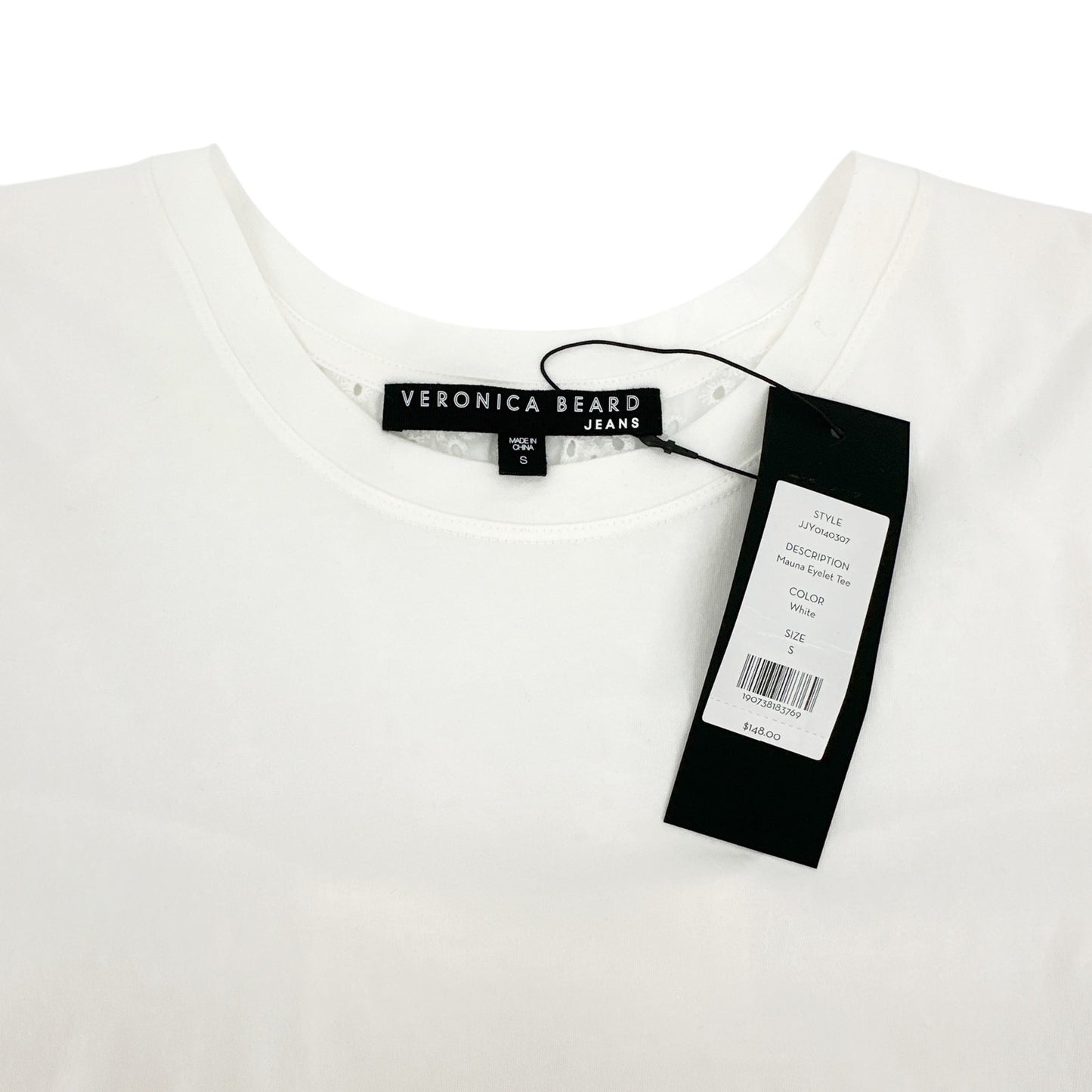 VERONICA BEARD Mauna Eyelet Tee S