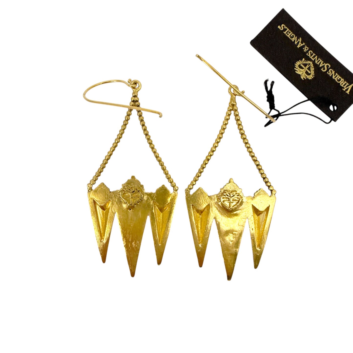 VIRGINS SAINTS & ANGELS VSA Electra Rays Hook Earrings in Gold