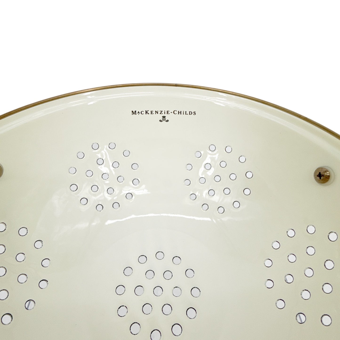 MACKENZIE-CHILDS Sterling Check Colander Large