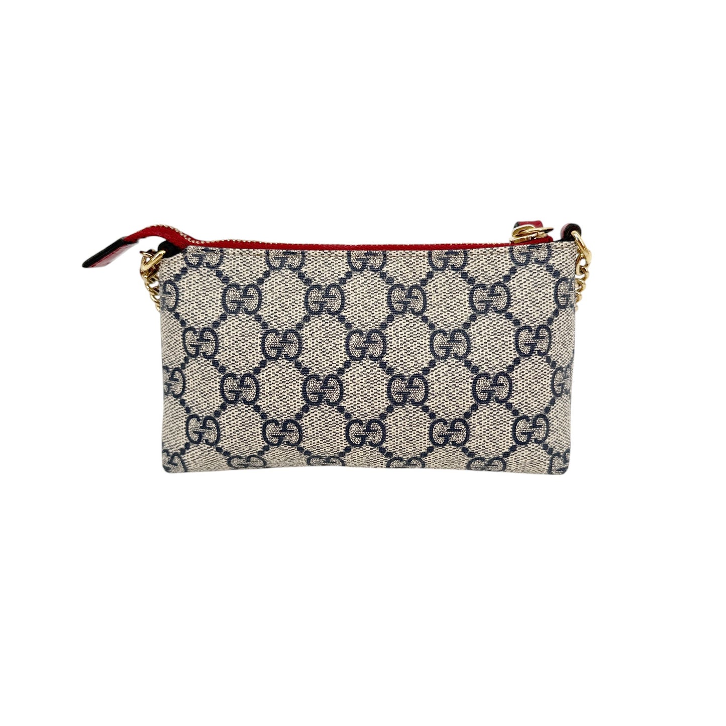 GUCCI Chain Wristlet Mini Bag GG Coated Canvas