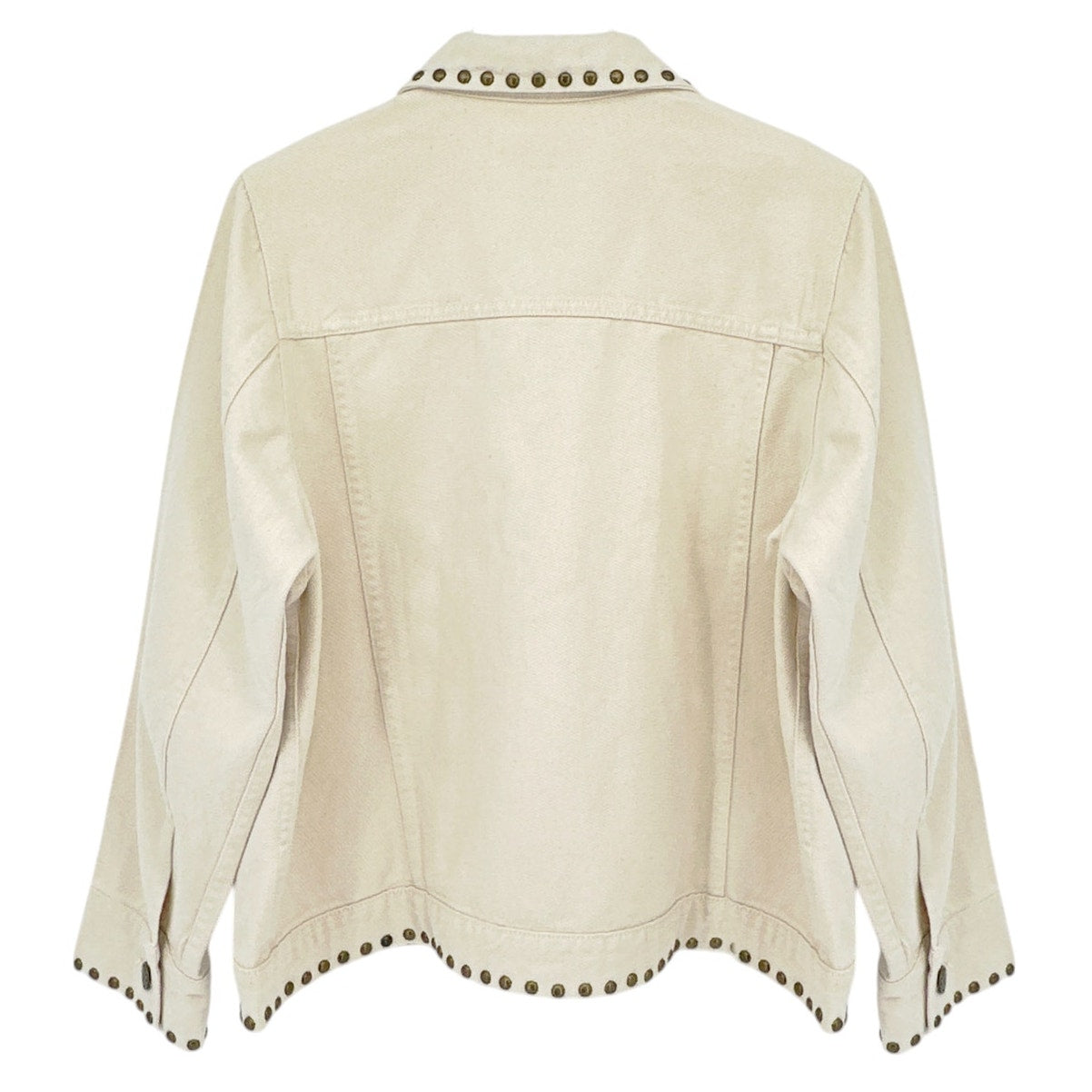 THE GREAT. The Studded Slouchy Jean Jacket.in Natural 1|S