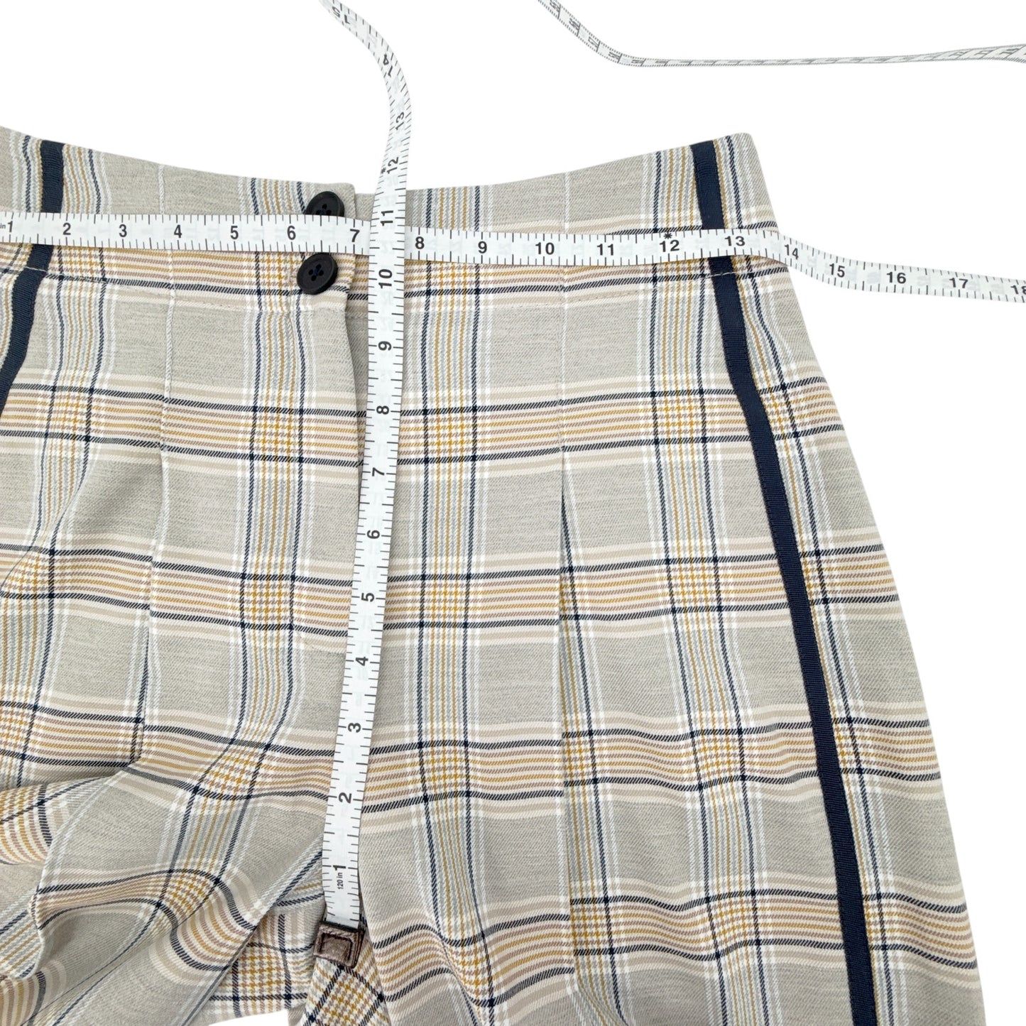 ME+EM Statement Check Super Wide Leg Trouser UK6|US2