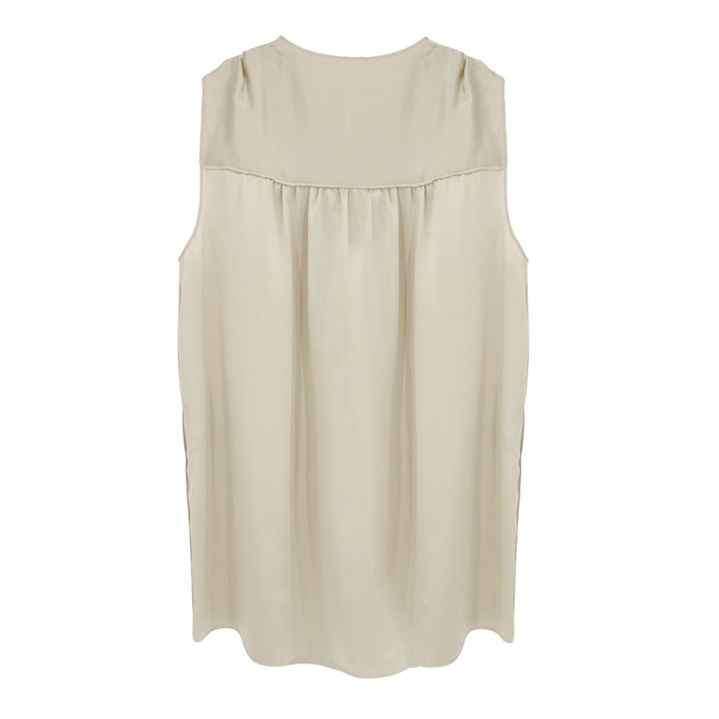 DOLCE & GABBANA Ruffle Sleeveless Silk Blouse IT42 | S