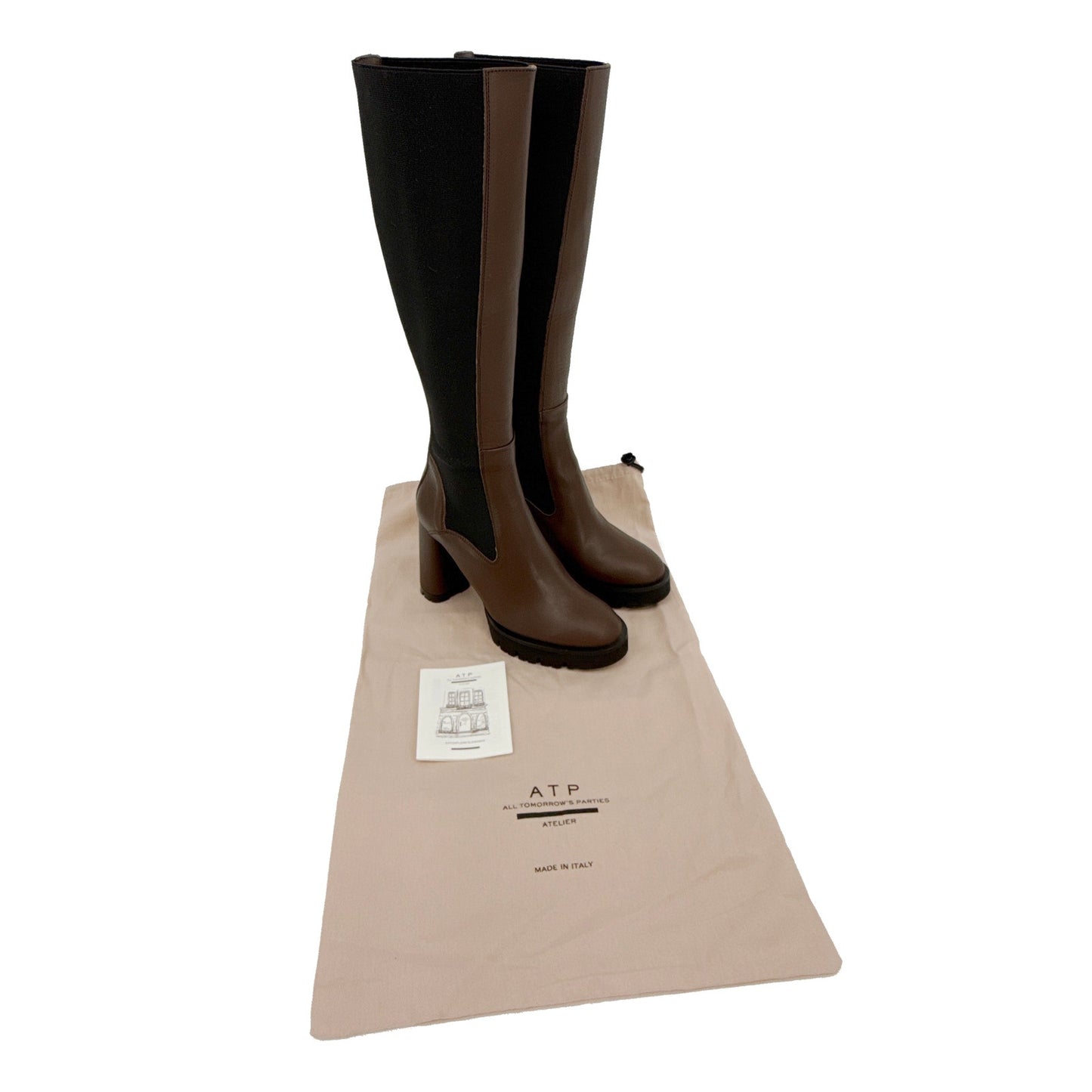 ATP Atelier Hella Leather Boots in Chocolate 37