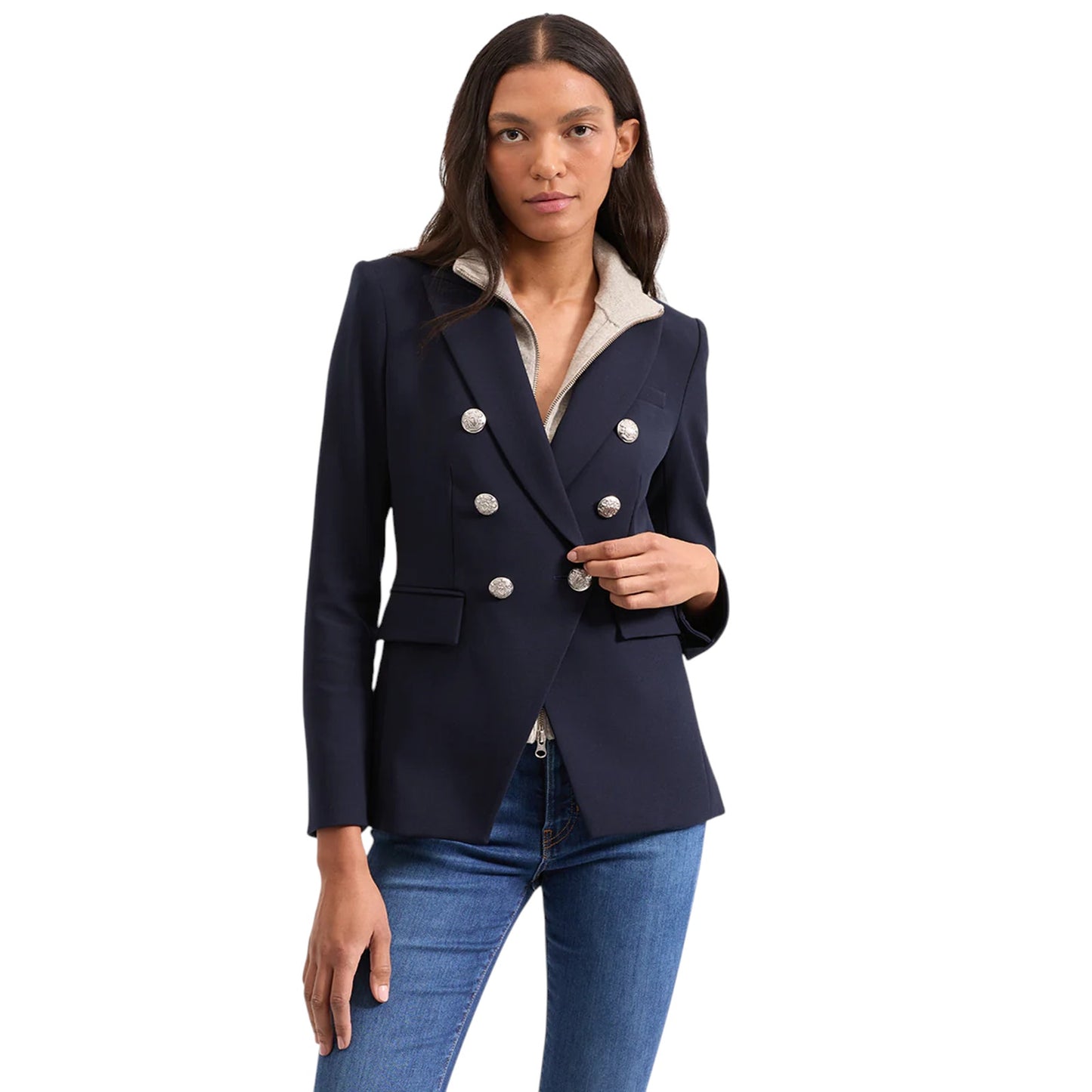 VERONICA BEARD Cashmere Uptown Dickey in Grey