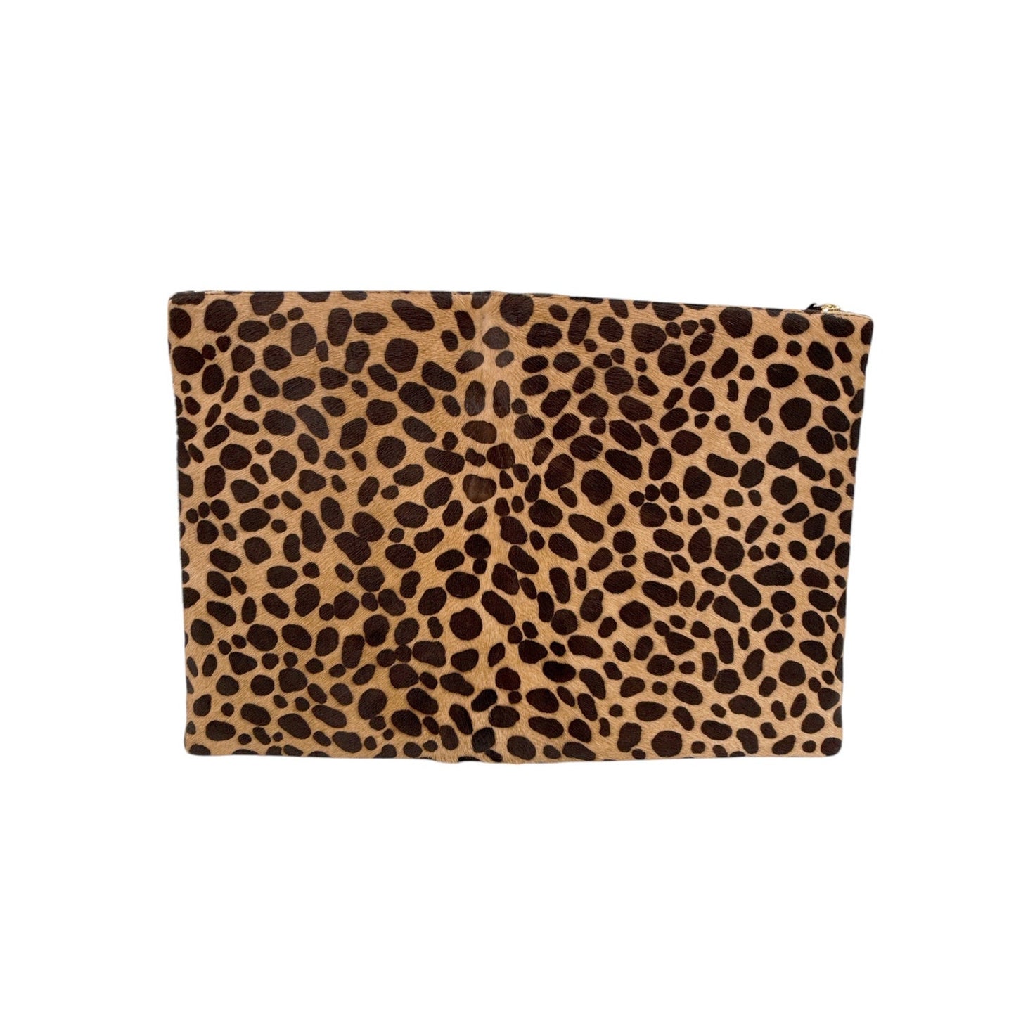 CLARE V. Oversized Laptop Clutch in Leopard