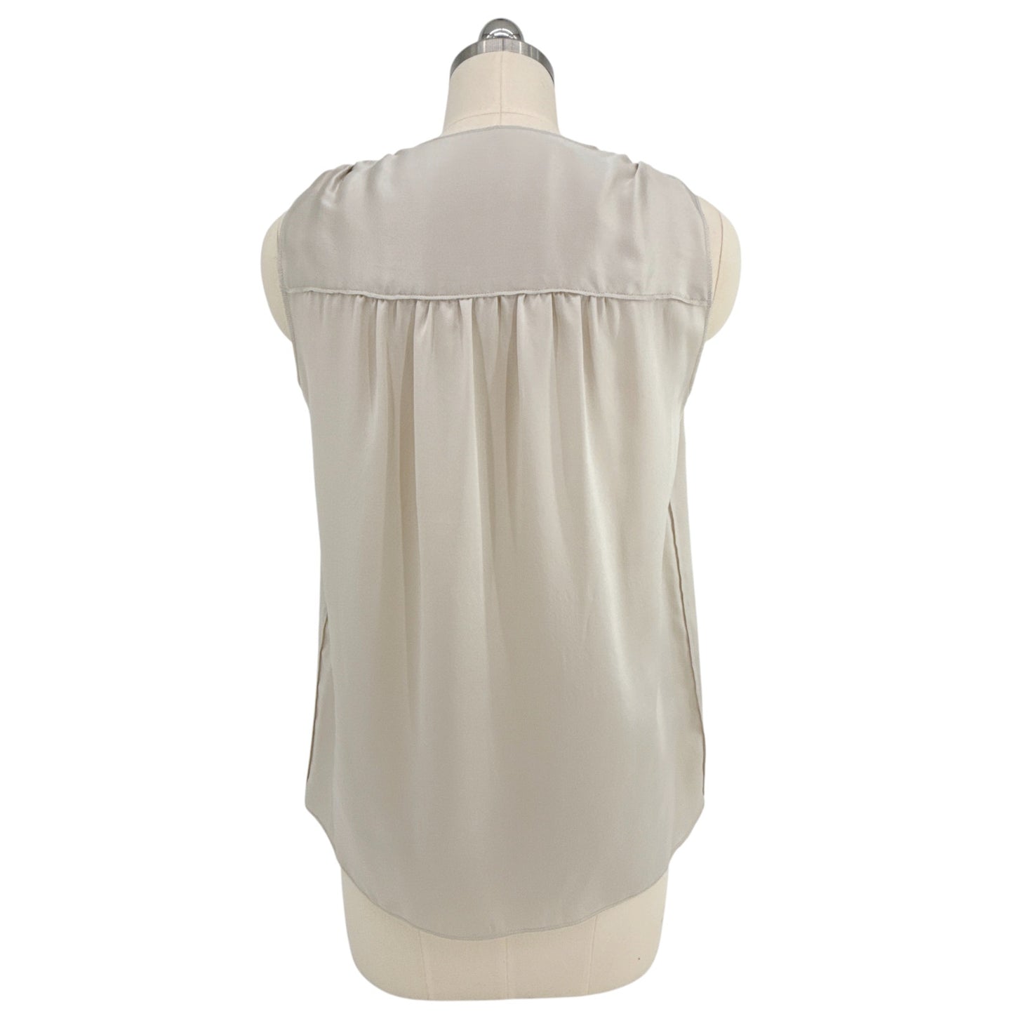 DOLCE & GABBANA Ruffle Sleeveless Silk Blouse IT42 | S