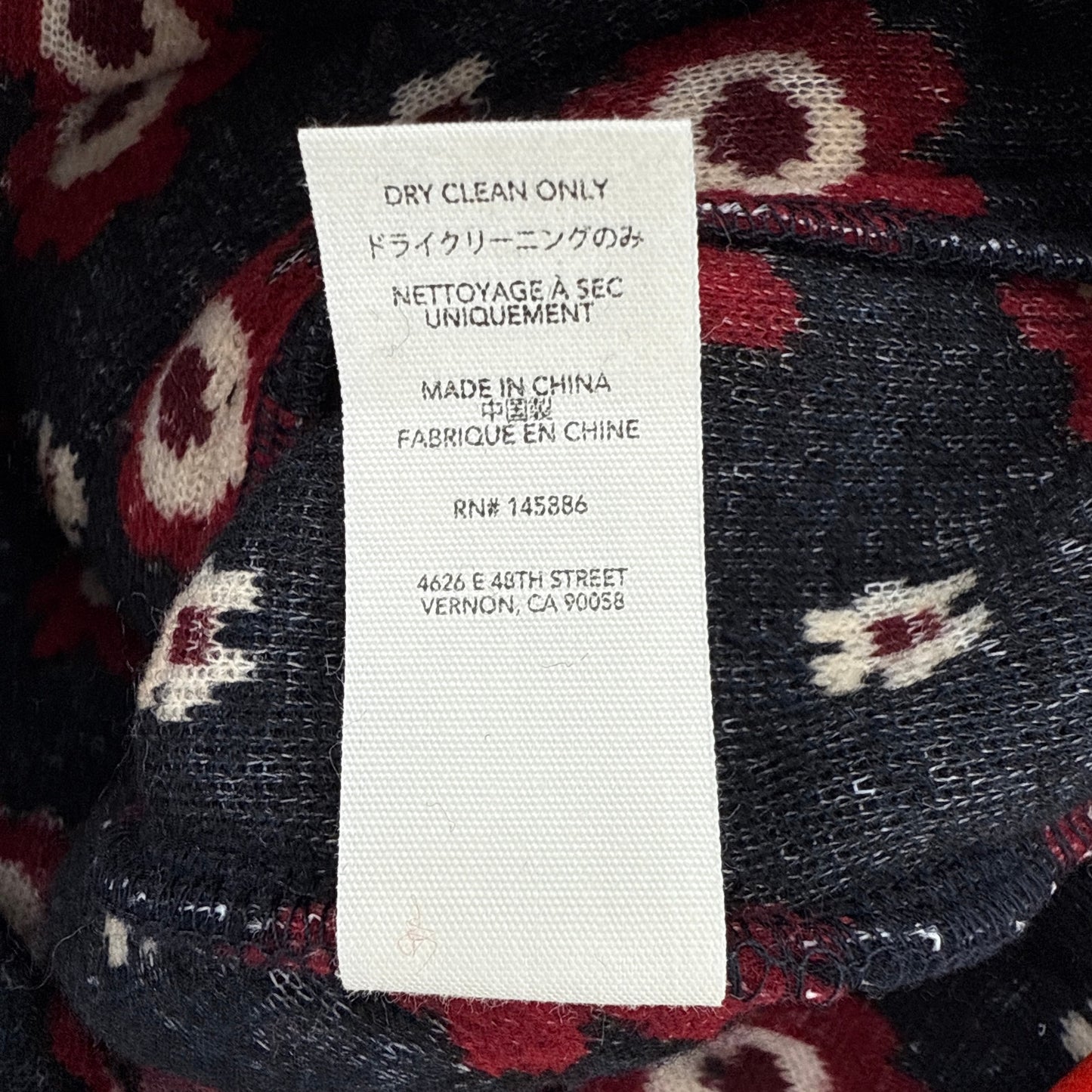 THE GREAT. The Countryside Pullover in Navy Geo Daisy 0|XS