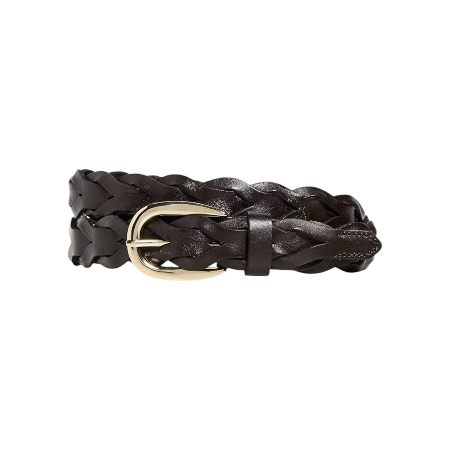 MADEWELL Braided Belt in Dark Carob XXS-S