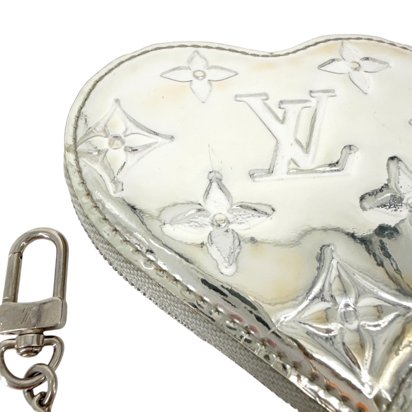 LOUIS VUITTON Heart Coin Purse Monogram Mirror