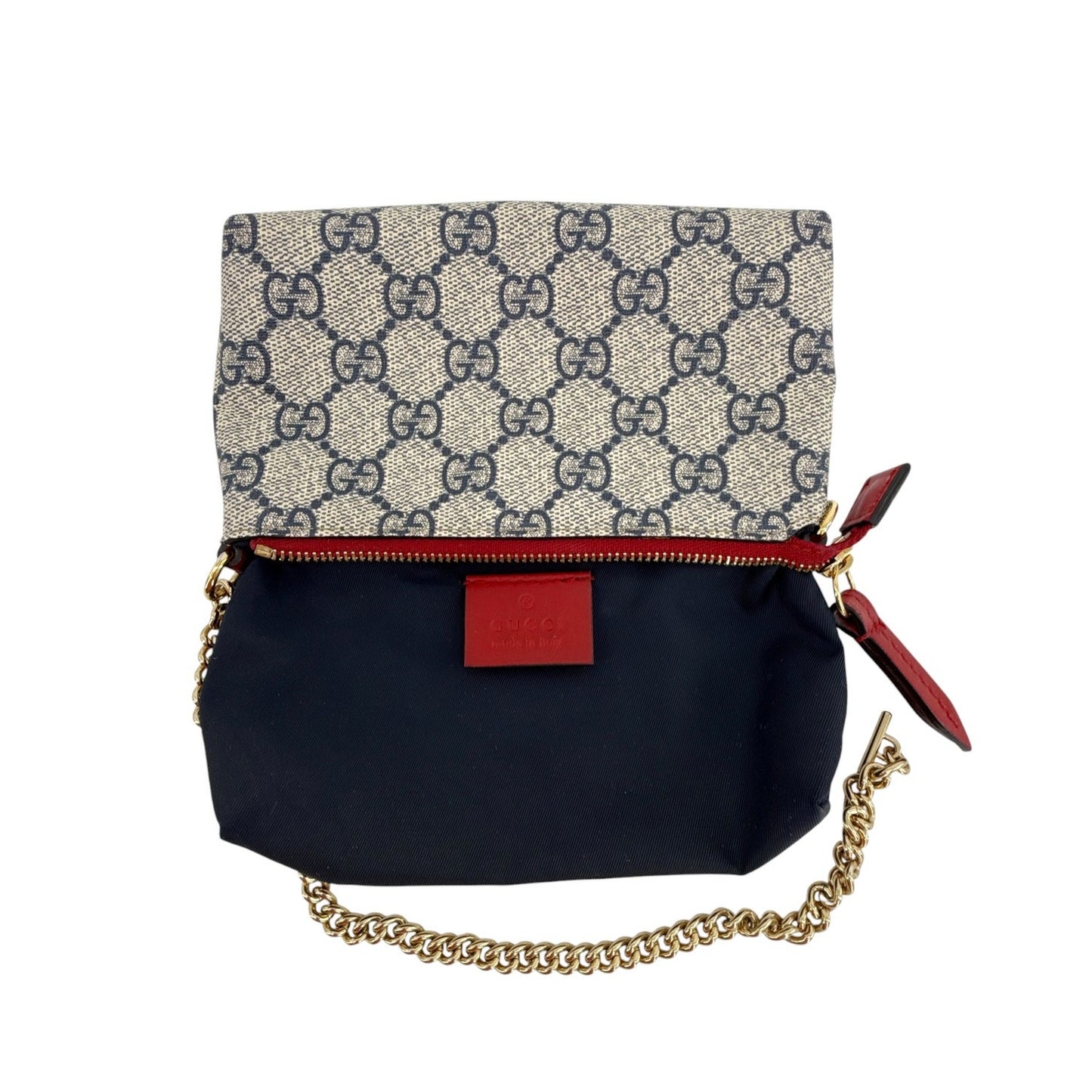 GUCCI Chain Wristlet Mini Bag GG Coated Canvas