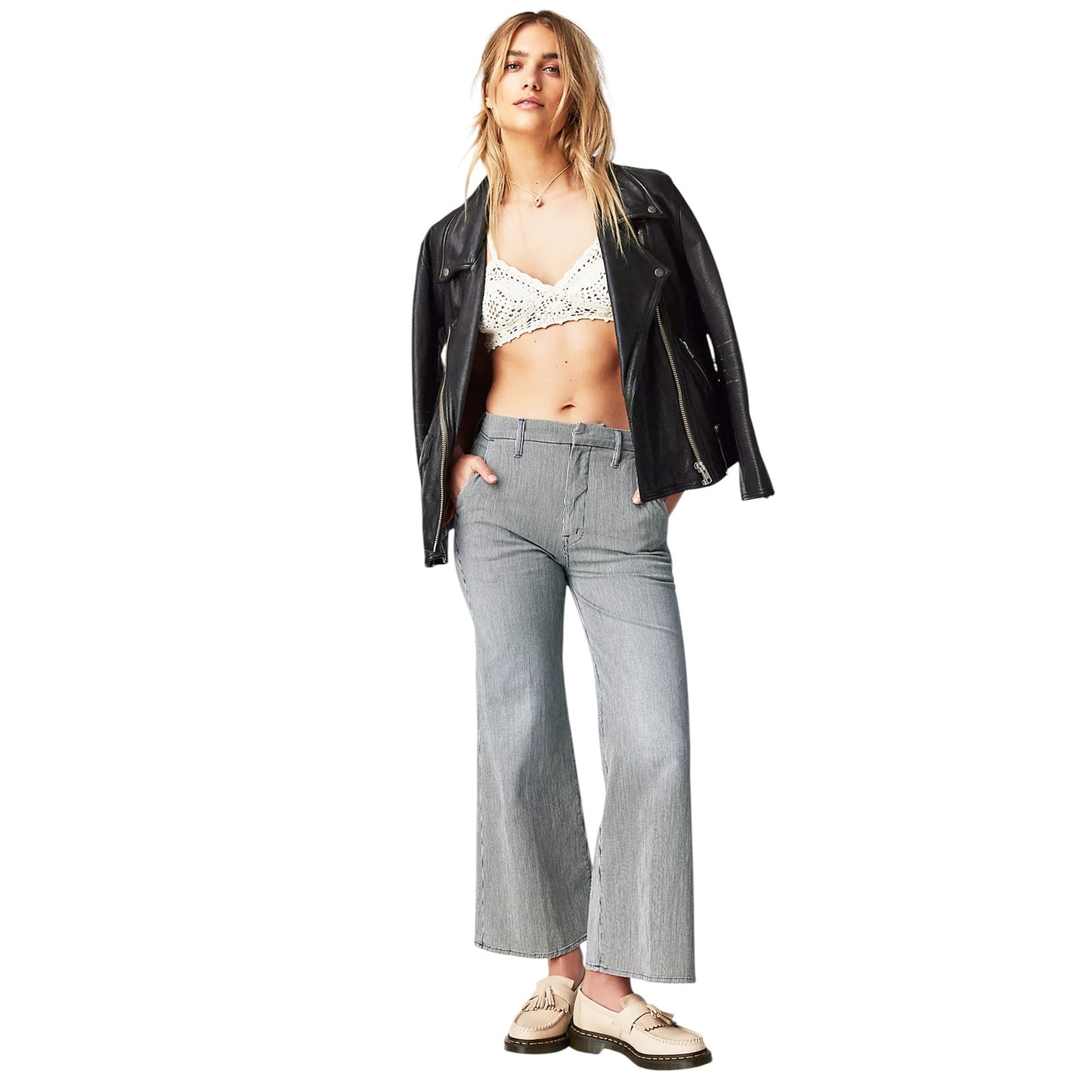 MOTHER Roller Crop Prep Ankle Pant in Letting Off Steam 24