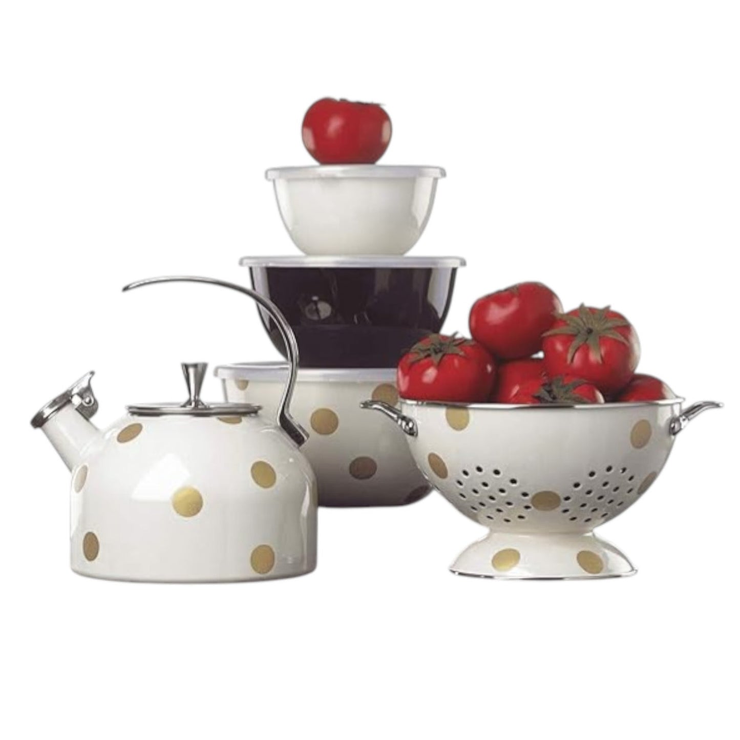 KATE SPADE New York All in Good Taste Deco Dot Colander Strainer by Lenox