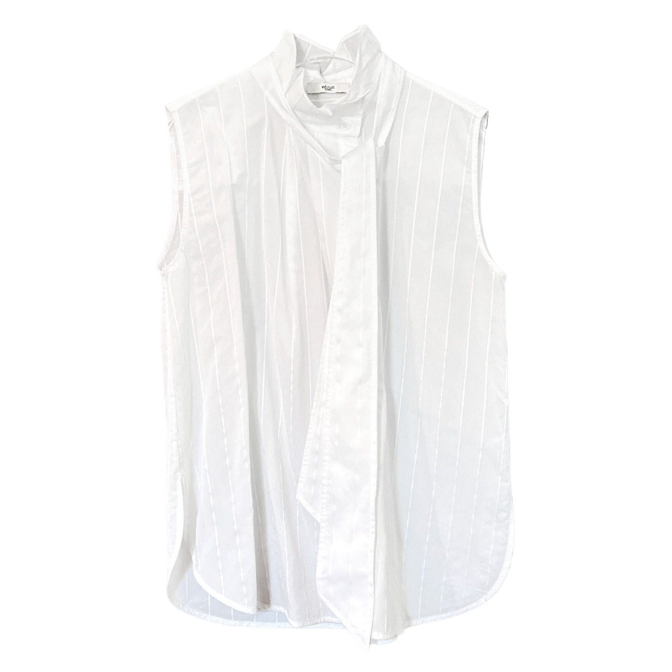 EDITION10 by MO&Co. Sleeveless Tie Neck Blouse S