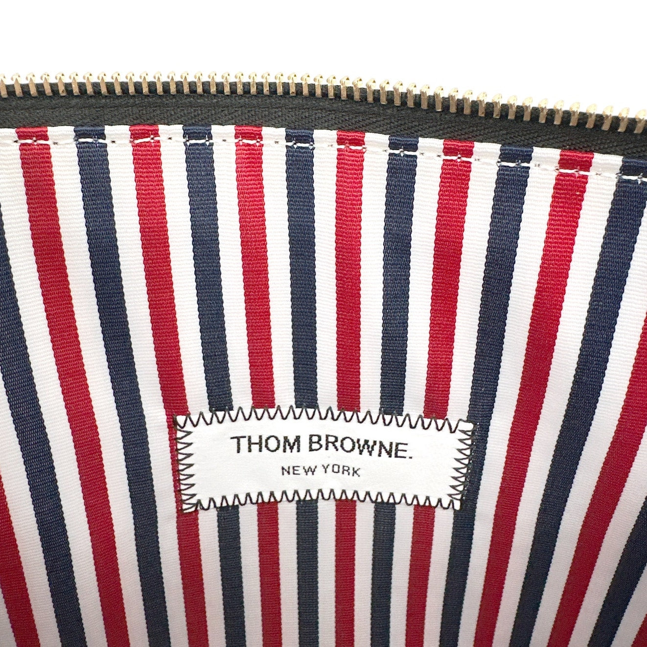 THOM BROWNE Mini Pebble Grain Gusset Folio