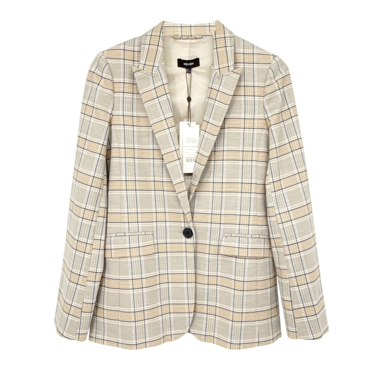 ME+EM Statement Check Boyfriend Blazer UK6|US2
