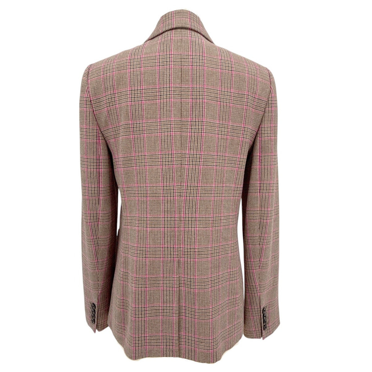 ME+EM Pop Check Boyfriend Jacket Pink/Black/Rust US6|S