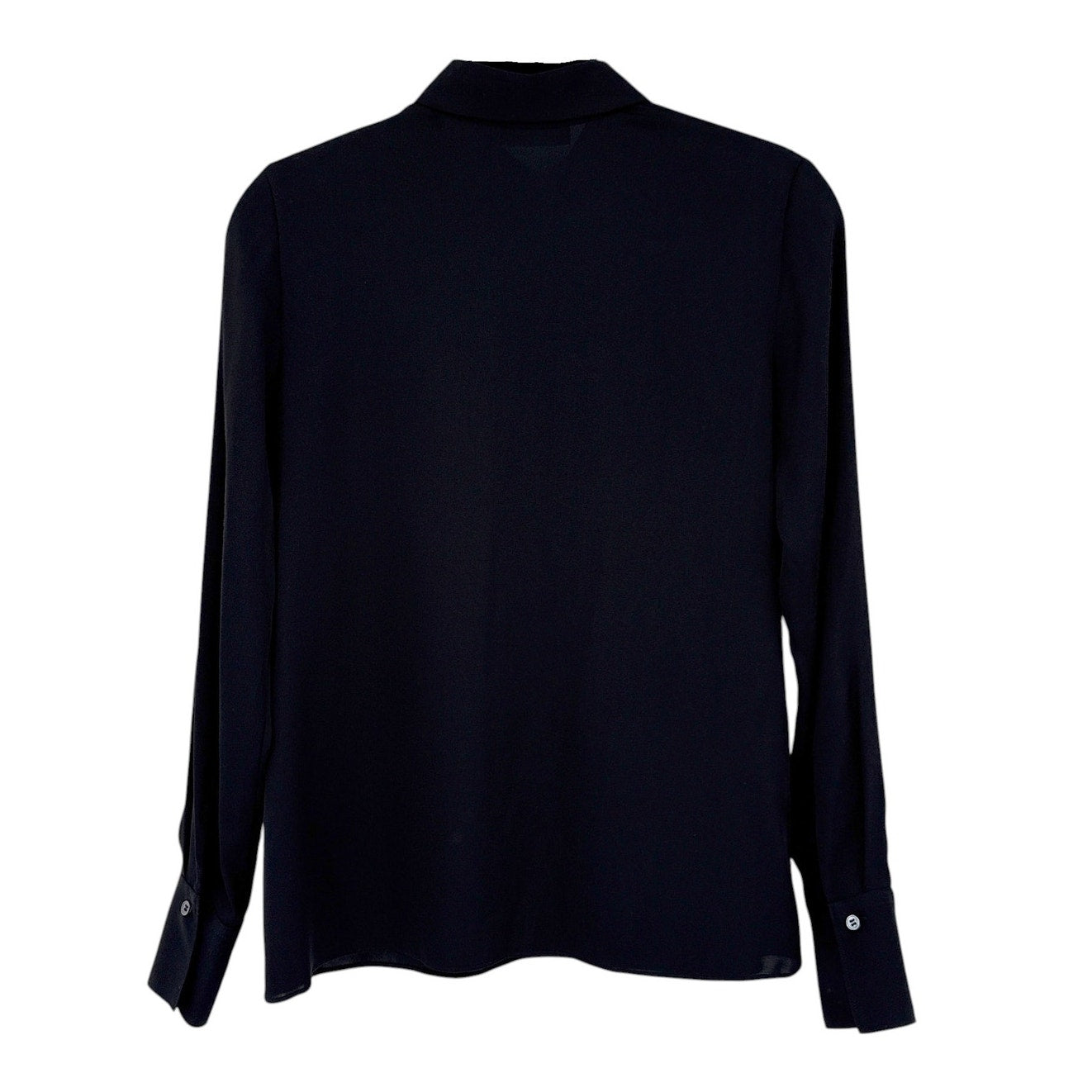 VINCE Slim Fitted Popover Shirt Black 2