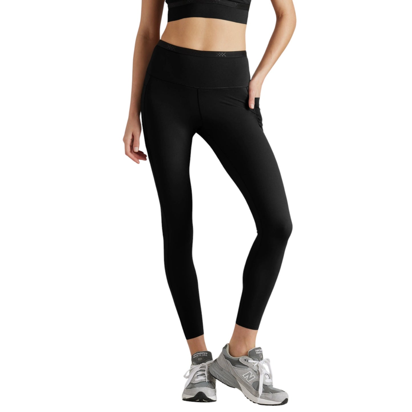 RHONE Banded Hi-Form 7/8 Pocket Legging in Black XS