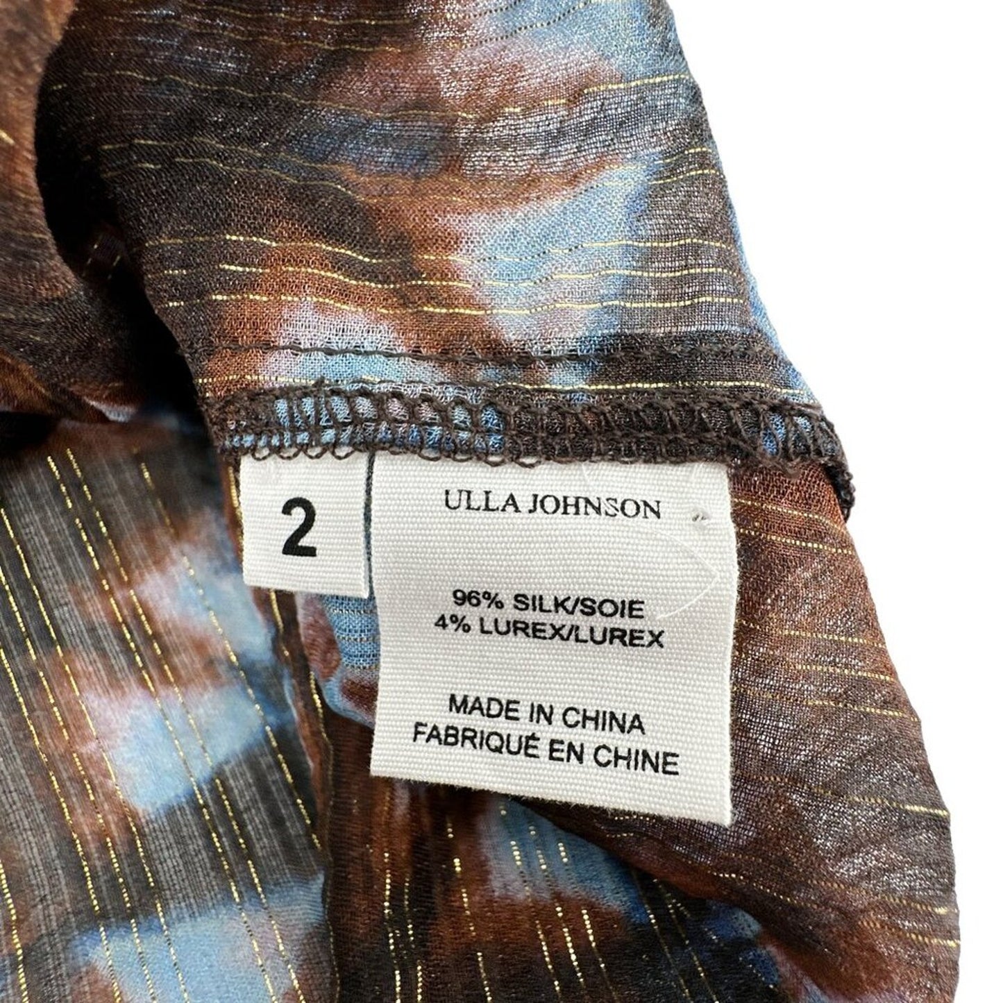 ULLA JOHNSON Marta Ruffle Blouse In Twilight 2