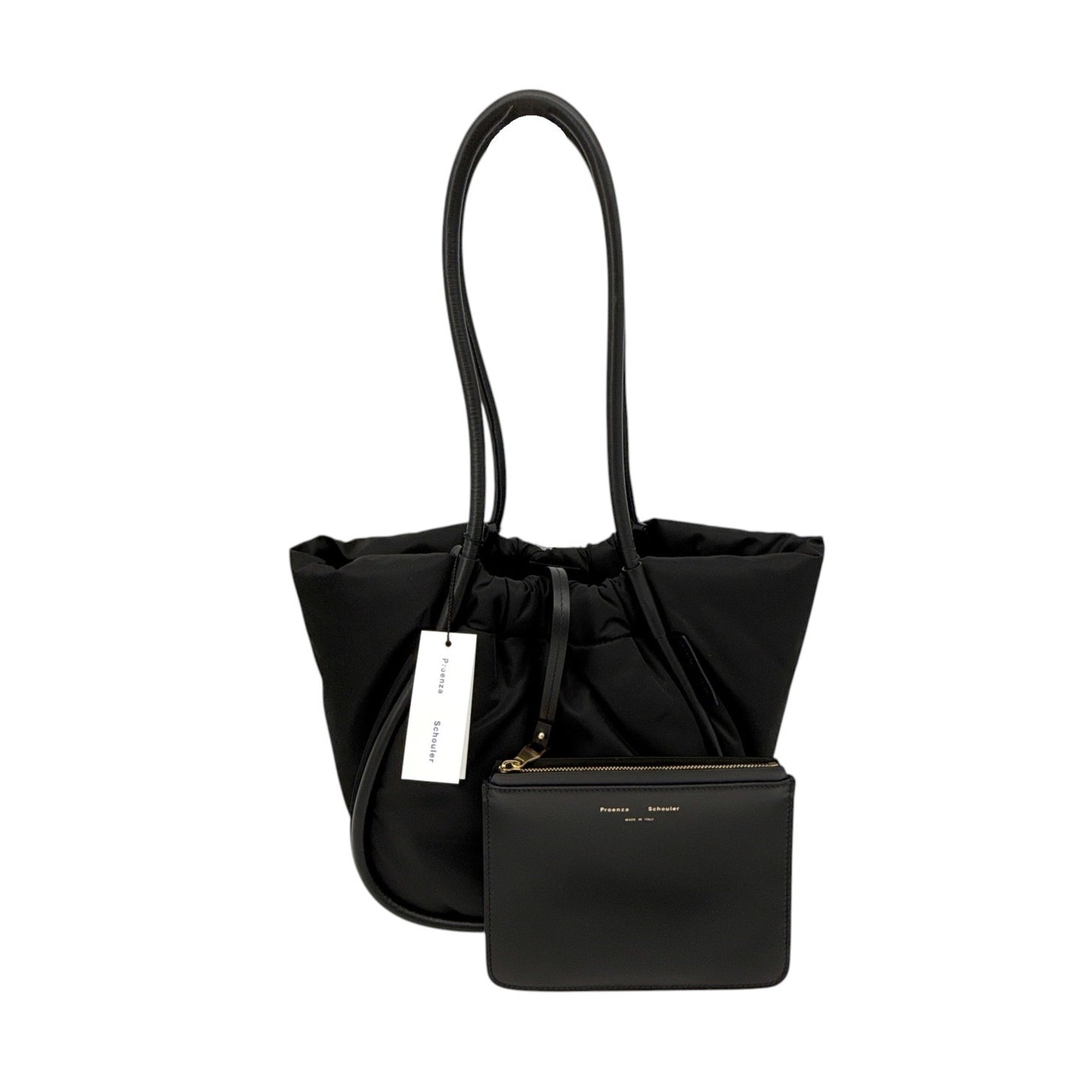 PROENZA SCHOULER Large Ruched Tote in Puffy Nylon in Black