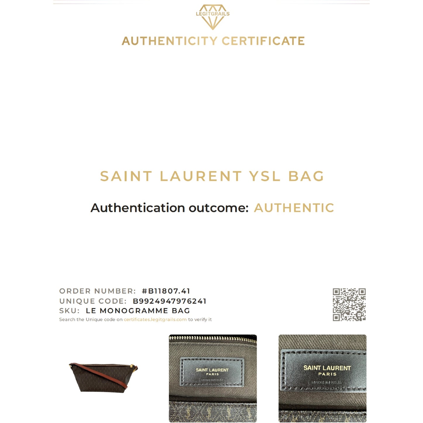 SAINT LAURENT Le Monogramme Bag