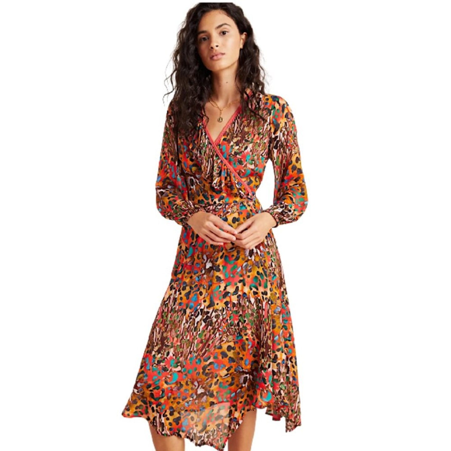 ANTHROPOLOGIE x BL-NK Jenny Maxi Wrap Dress XS