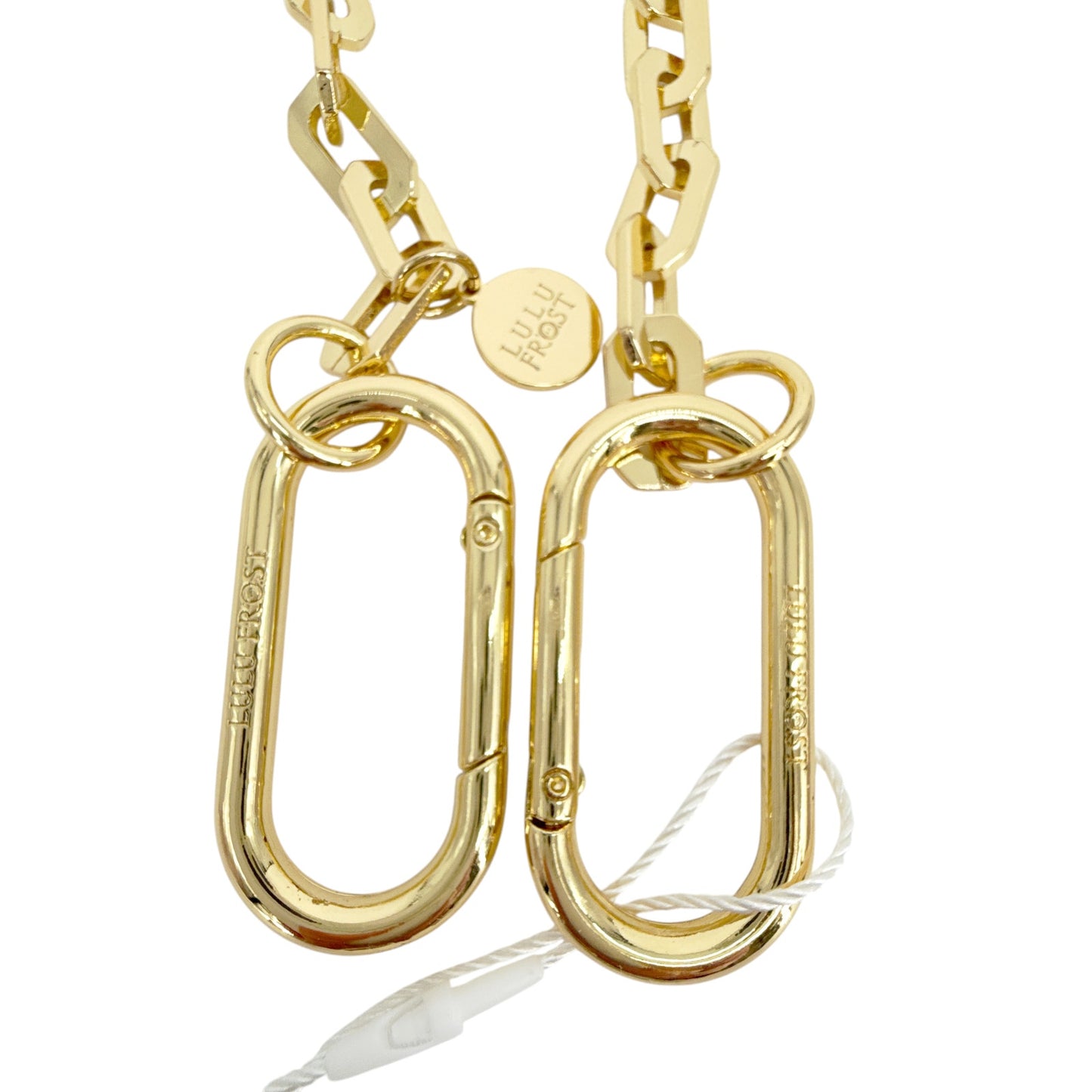 VERONICA BEARD Swag Edge Chain Bag Charm in Gold