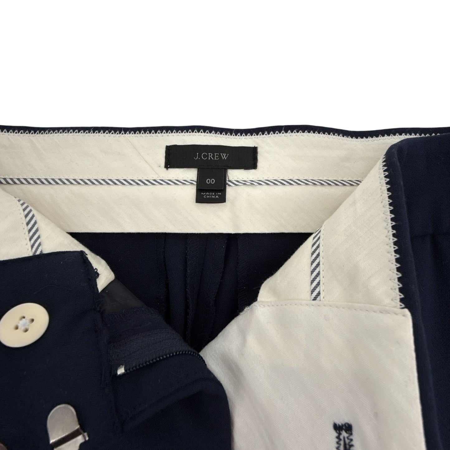 J.CREW 365 Edie Full Length Trouser in Four Season Stretch Wool Navy 00