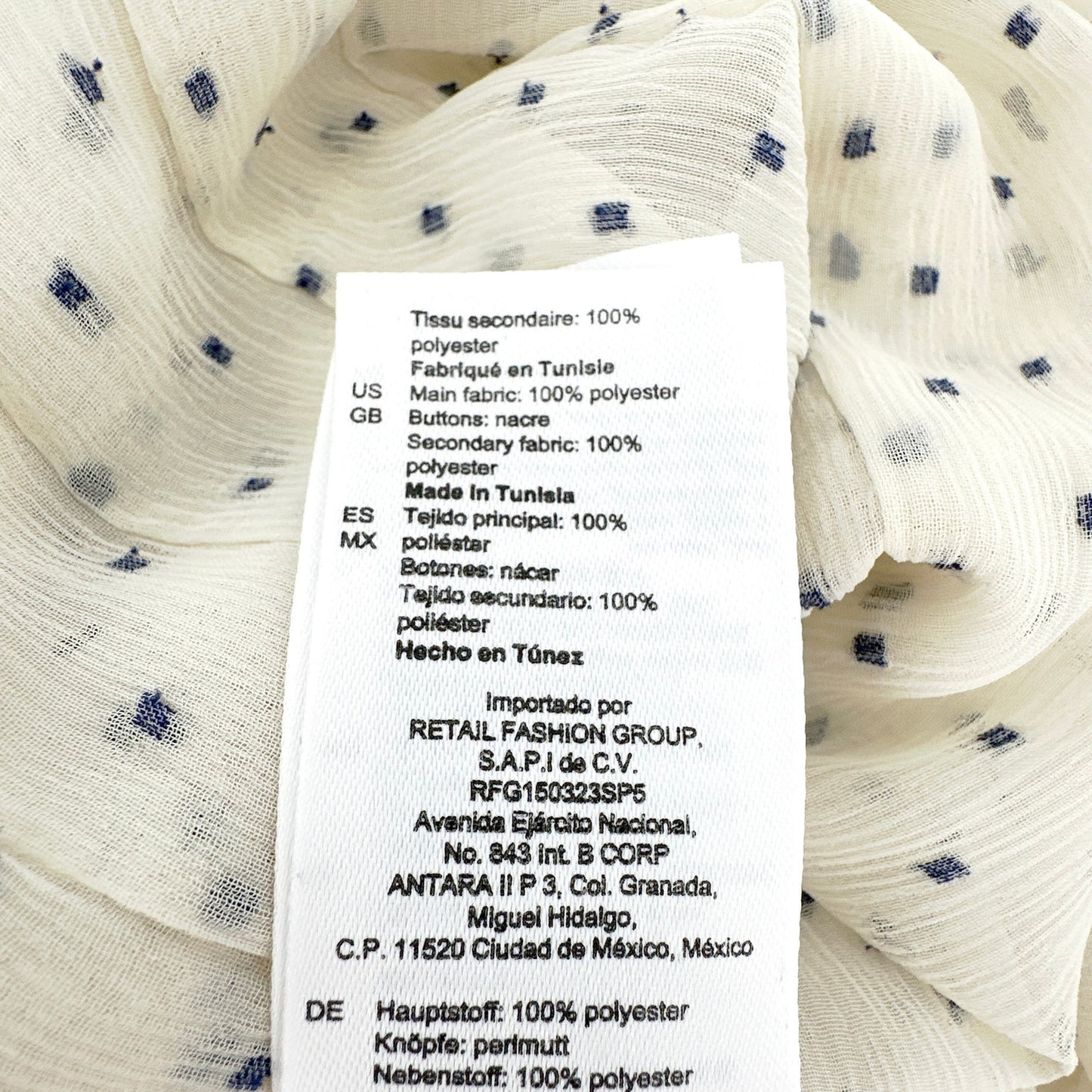 SANDRO Noelle Jabot Detail Swiss Dot Blouse 2|M