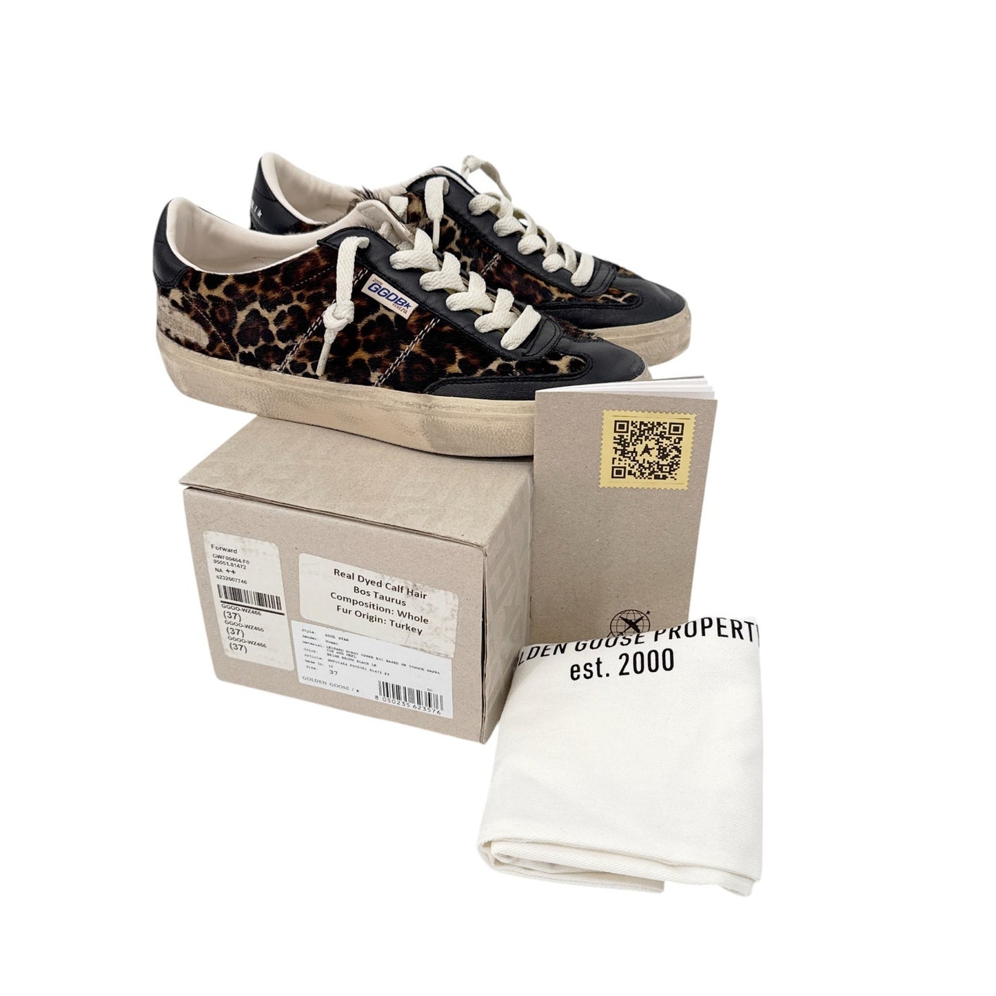 GOLDEN GOOSE Soul Star in Leopard Print Pony 37