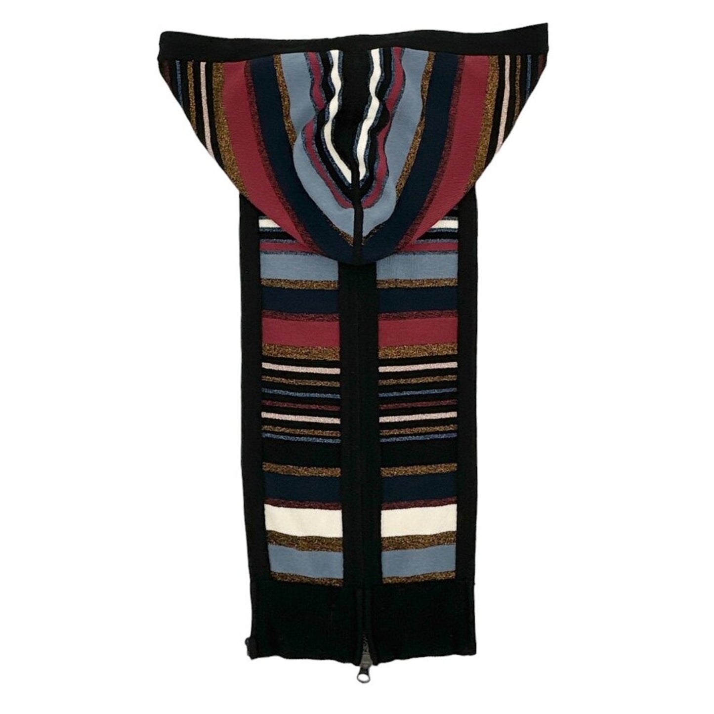 VERONICA BEARD Lupe Metallic Stripe Hooded Dickey