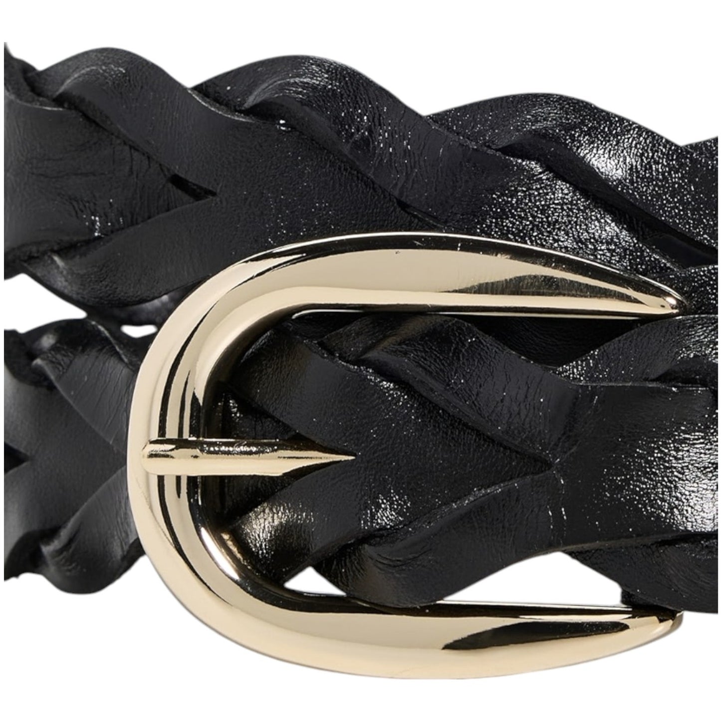 MADEWELL Braided Belt in True Black M-L
