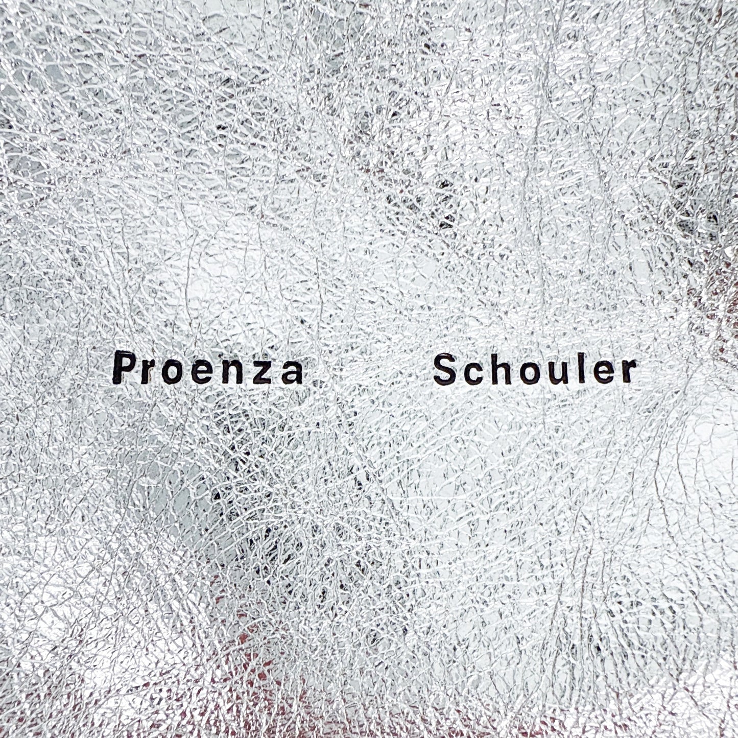 PROENZA SCHOULER Large Ruched Tote in Metallic Crinkled Leather
