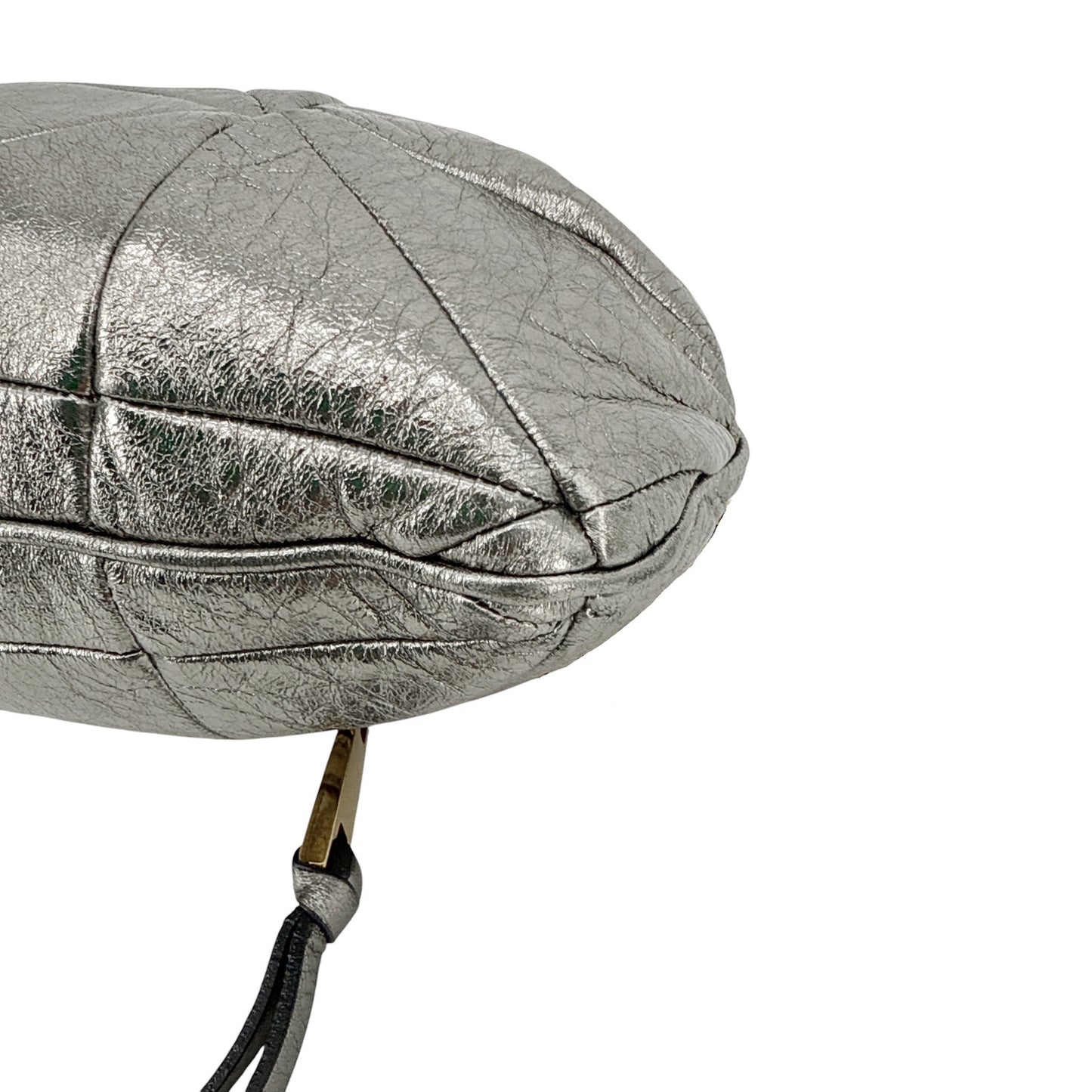 MARC JACOBS Collection Patchwork Metallic Leather Little Stam Bag in Silver
