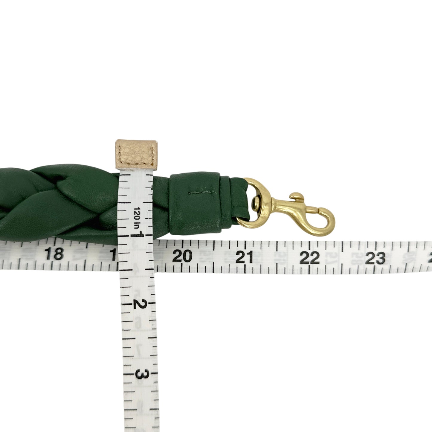 CLARE V. Braided Nappa Shoulder Strap in Evergreen Nappa