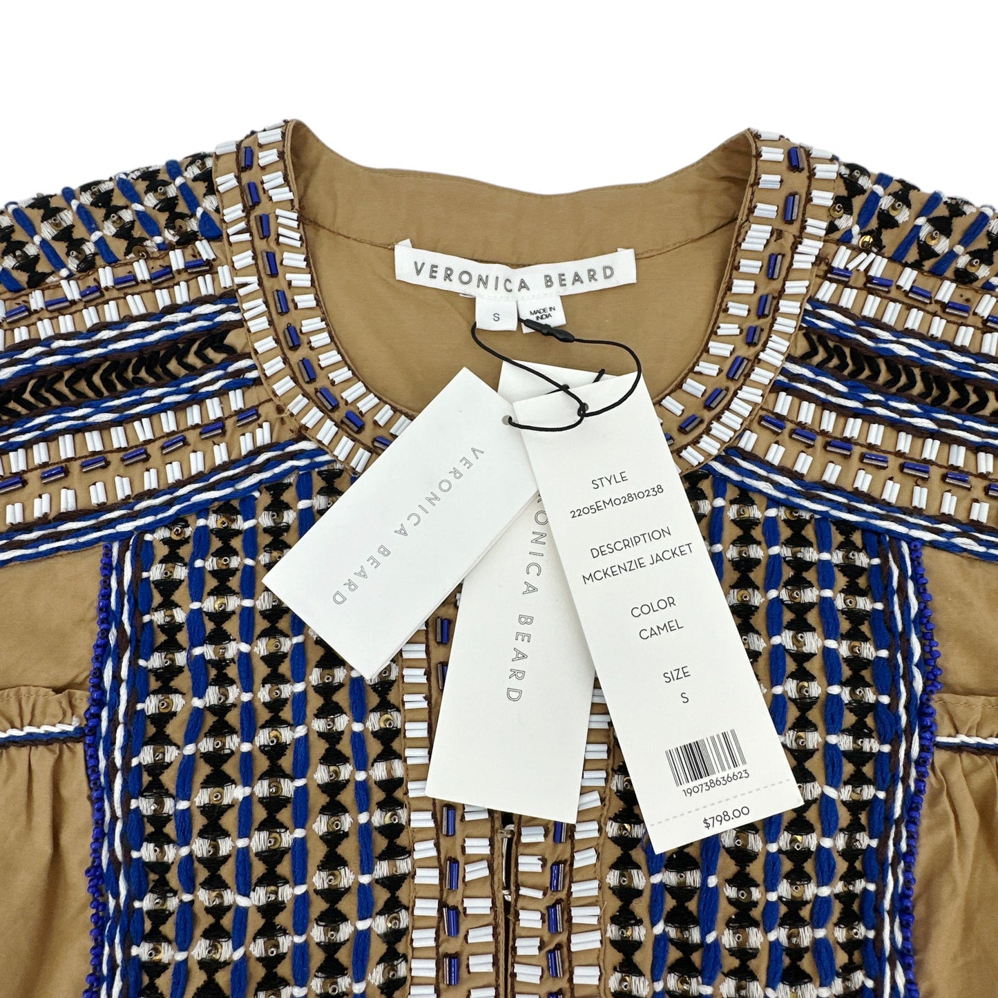 VERONICA BEARD Mckenzie Embellished Jacket S
