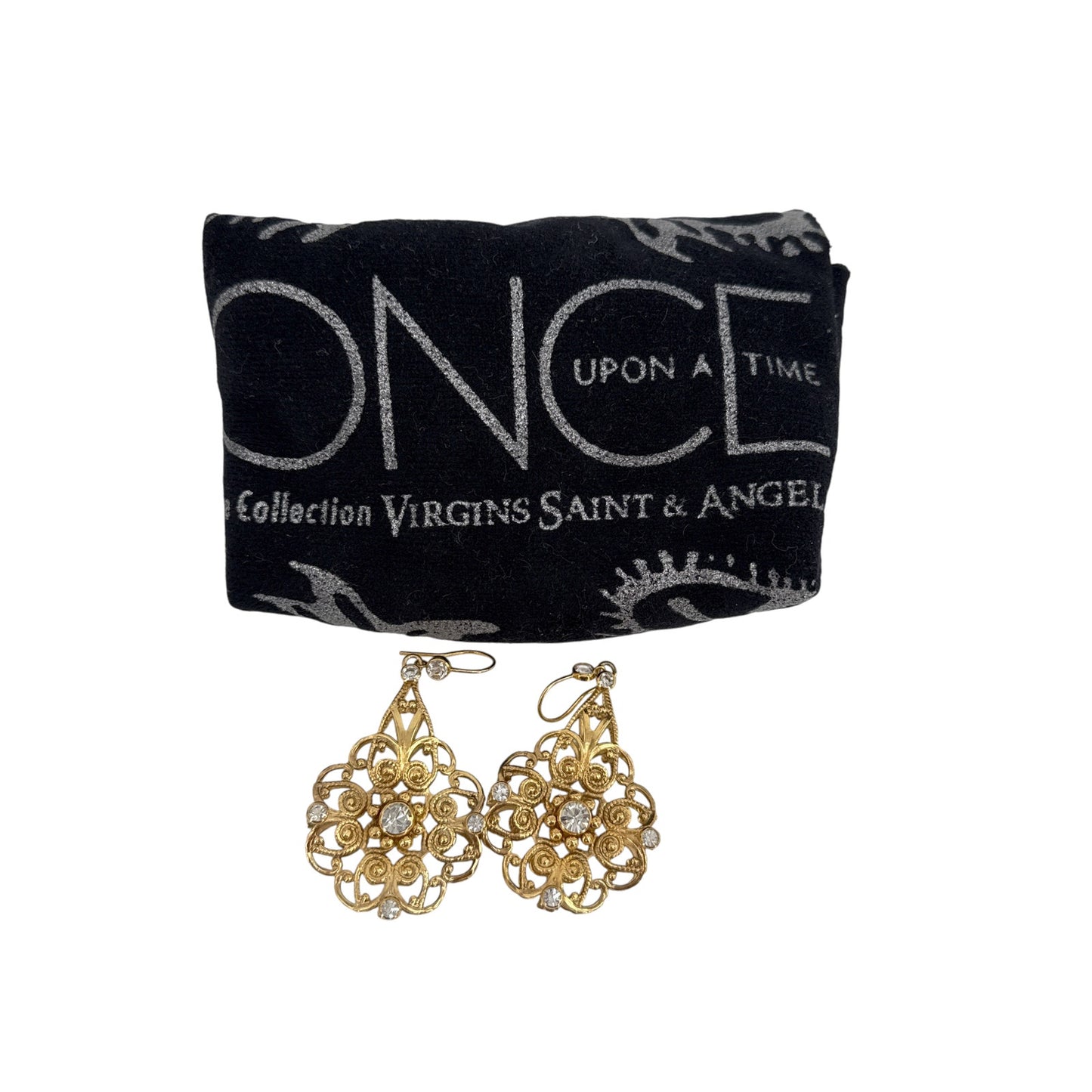 VIRGINS SAINTS & ANGELS VSA Snow White Flower Drop Earrings Once Upon a Time
