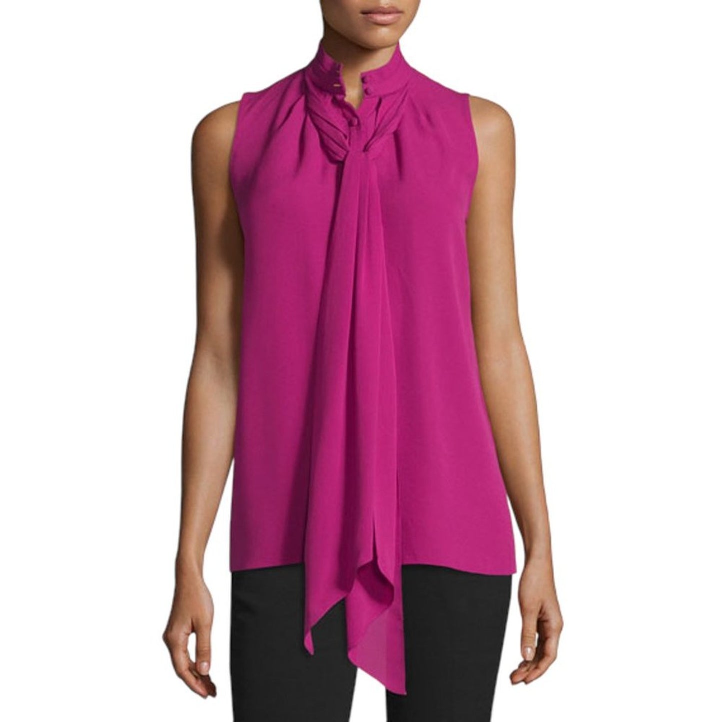 DEREK LAM Sleeveless Tie-Neck Blouse IT36