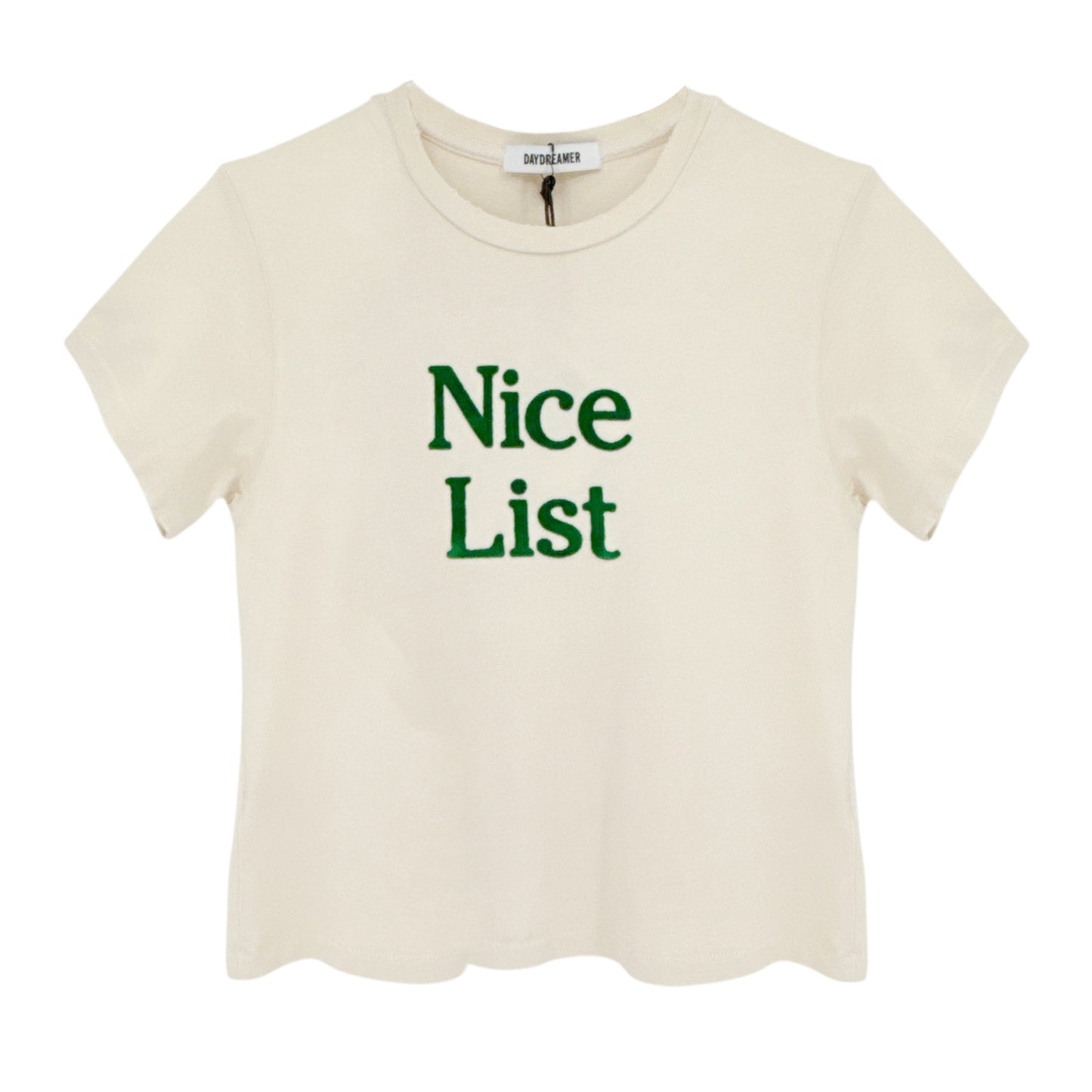 DAYDREAMER Nice List Vintage Tee in Dirty White L