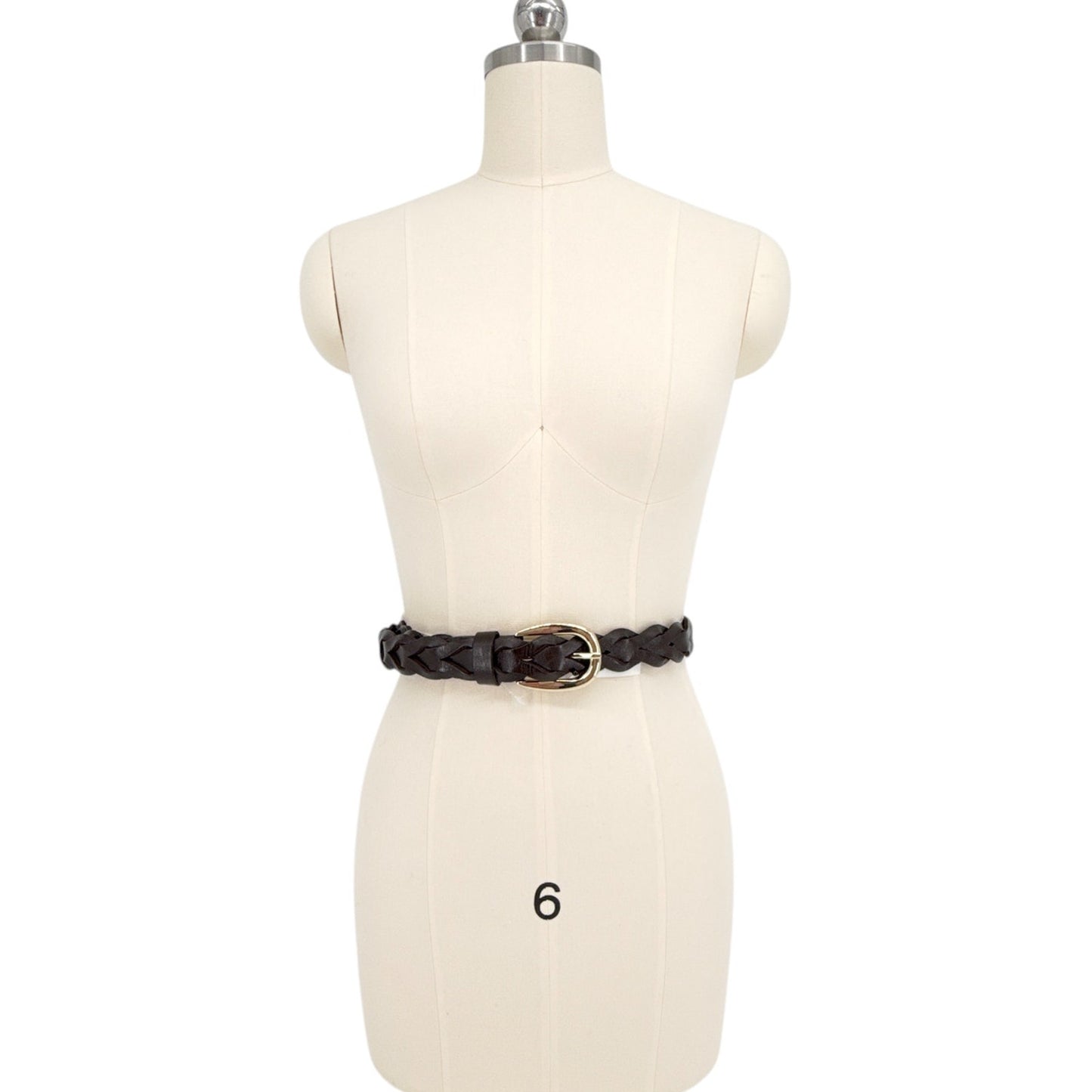 MADEWELL Braided Belt in Dark Carob XXS-S