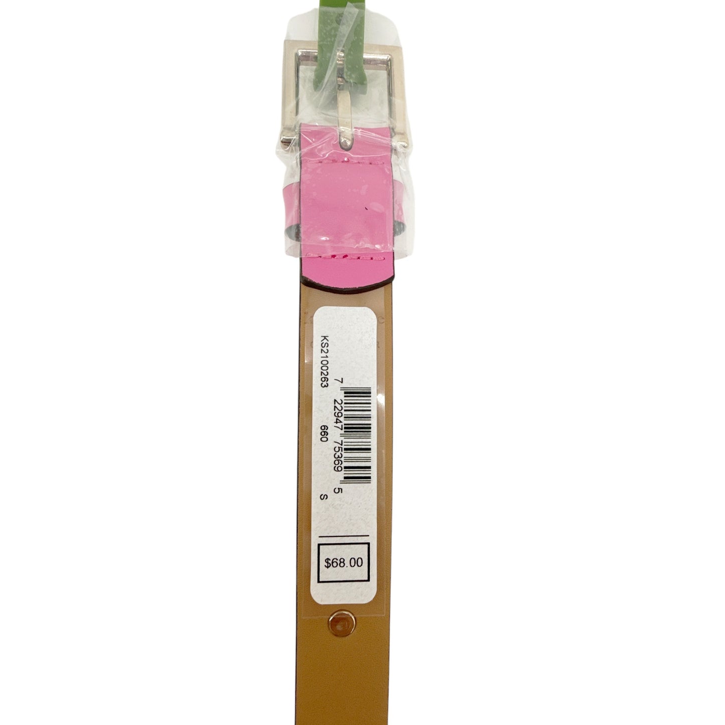 KATE SPADE New York Spade Belt in Rhododendron Grove / Pale Gold S
