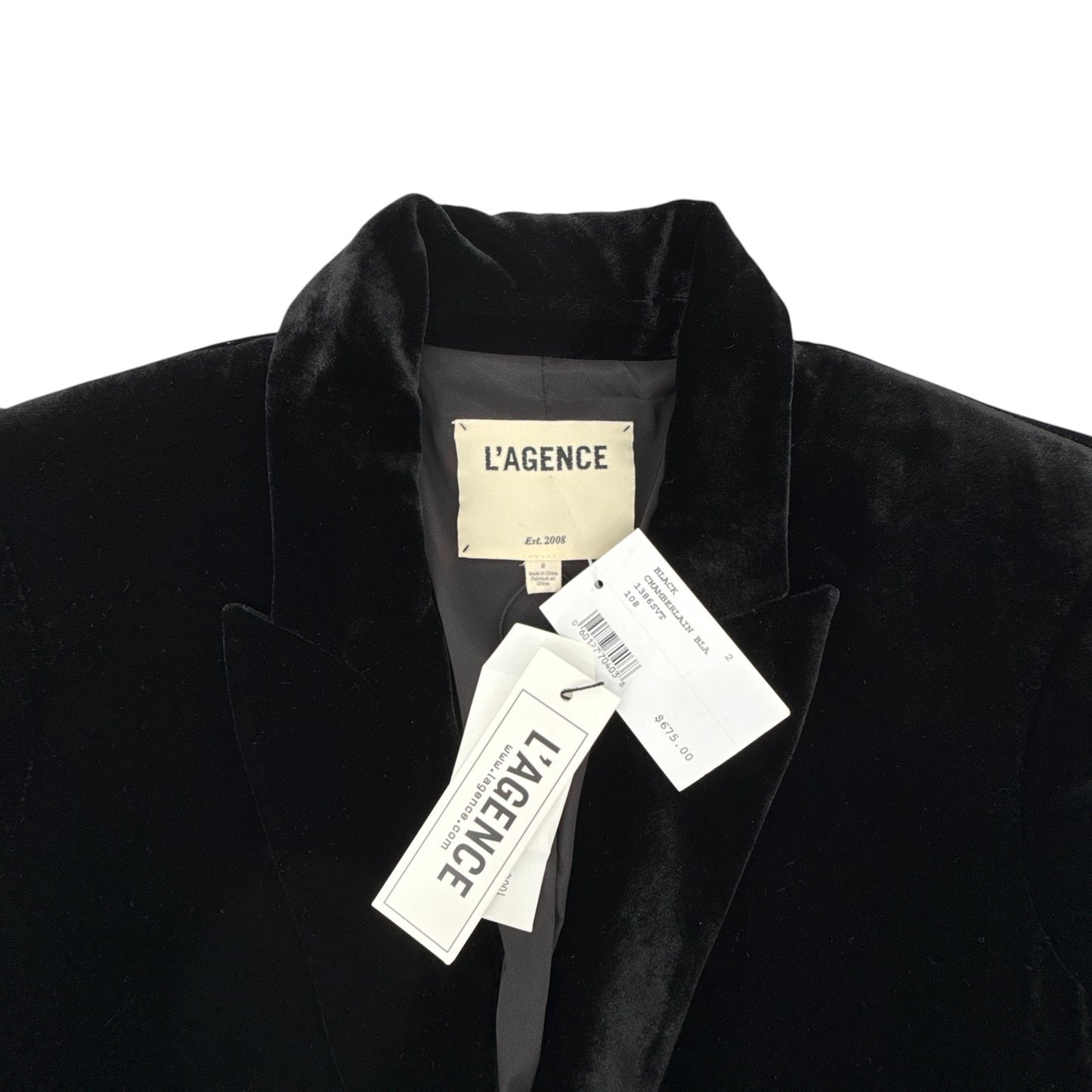 L'AGENCE Chamberlain Velvet Blazer 2