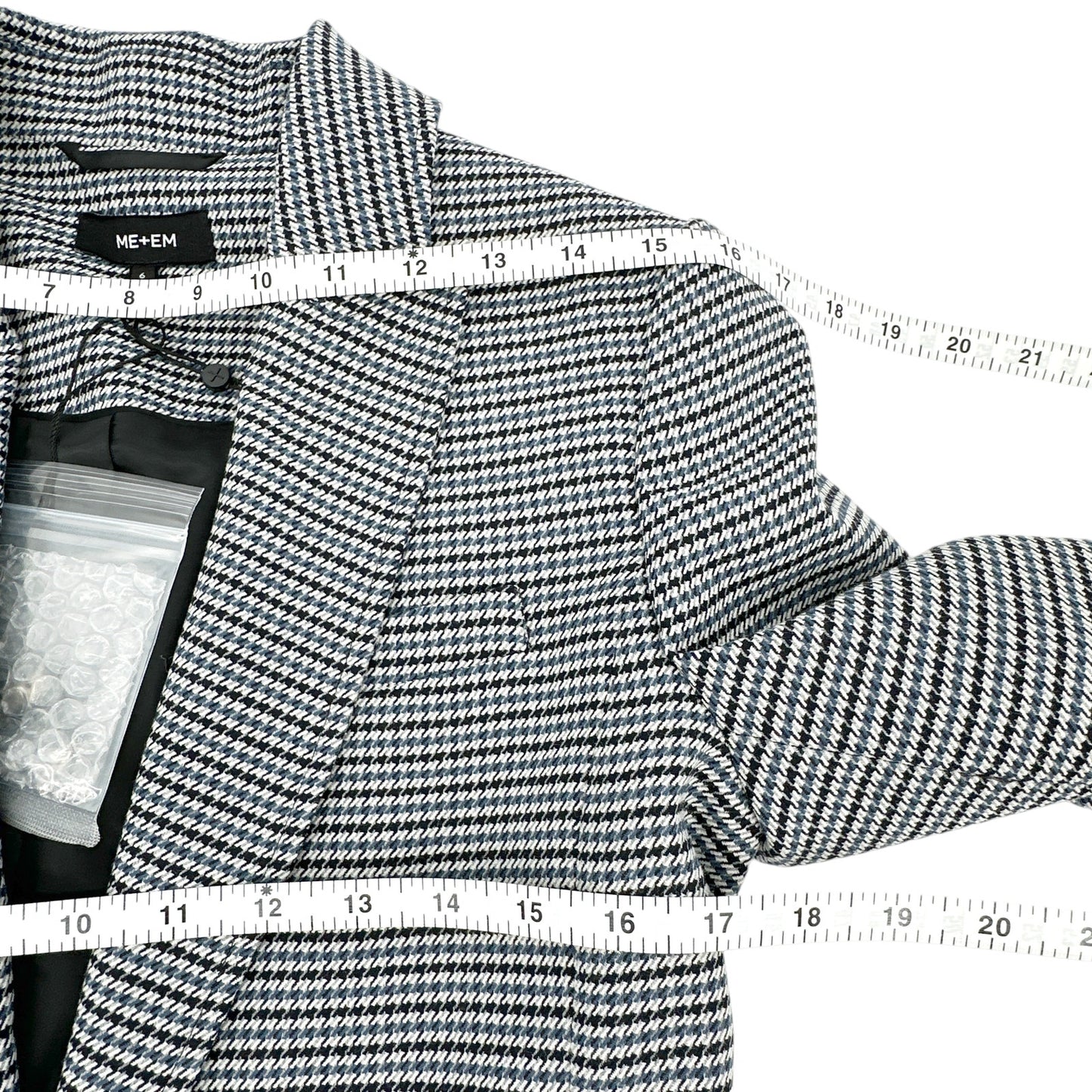 ME+EM Houndstooth Boyfriend Blazer UK10 | US6 | Small