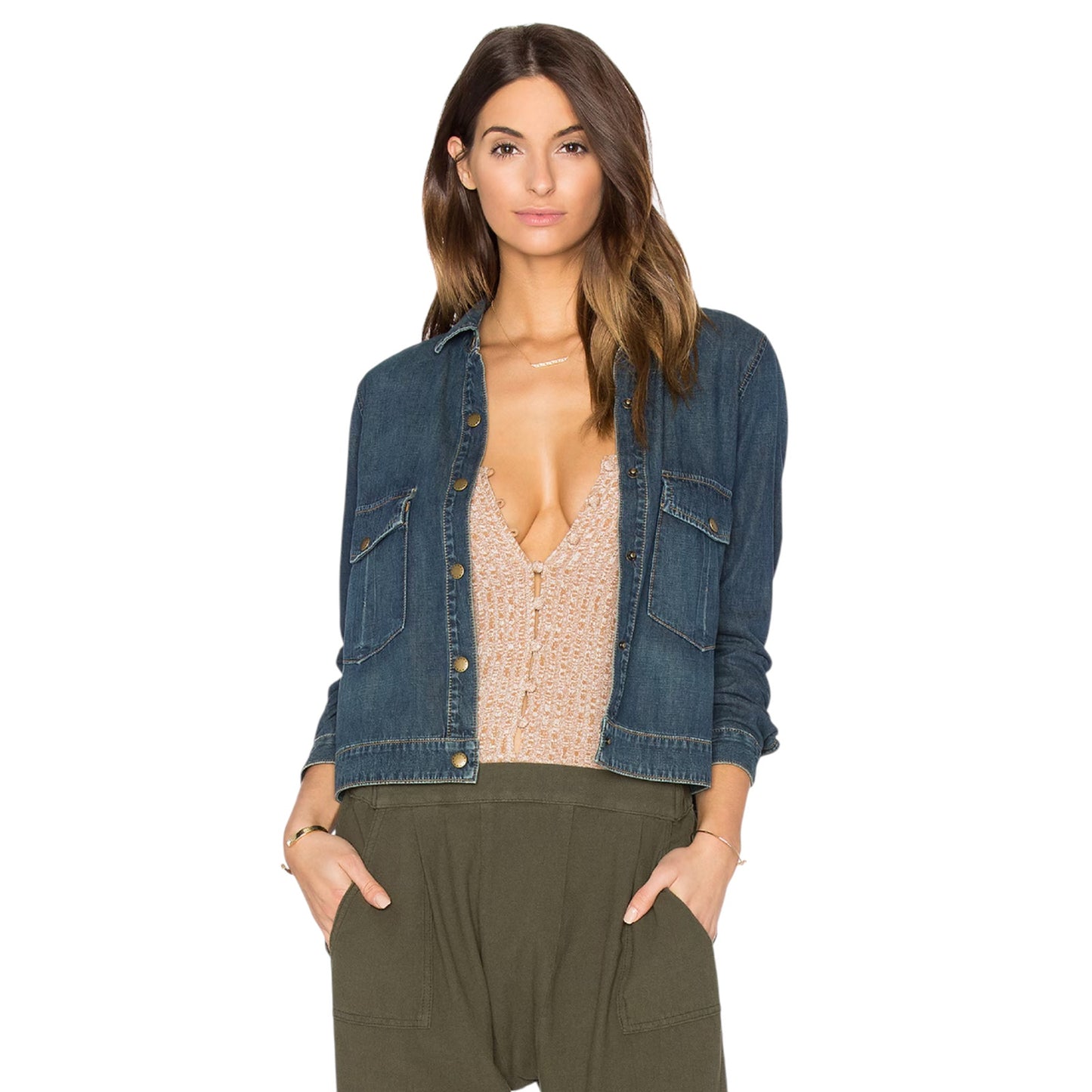 THE GREAT. The Swingy Jean Jacket 1|S