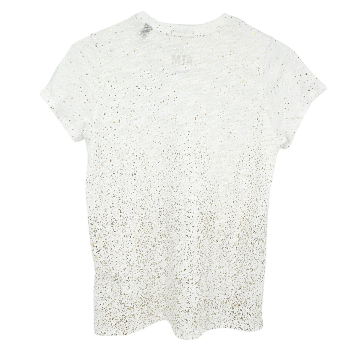 ATM Slub Jersey with Foil Schoolboy Short Sleeve Crew Neck Tee S