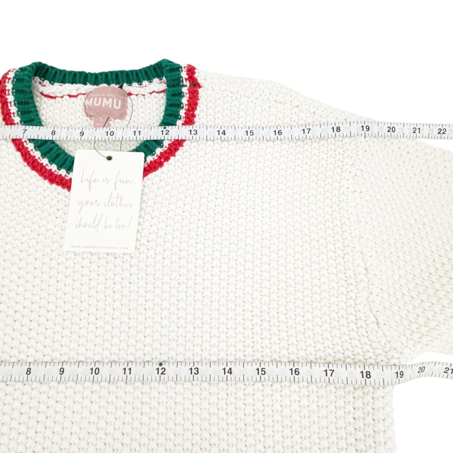 SHOW ME YOUR MUMU Only One Sweater in Festive Stripe S