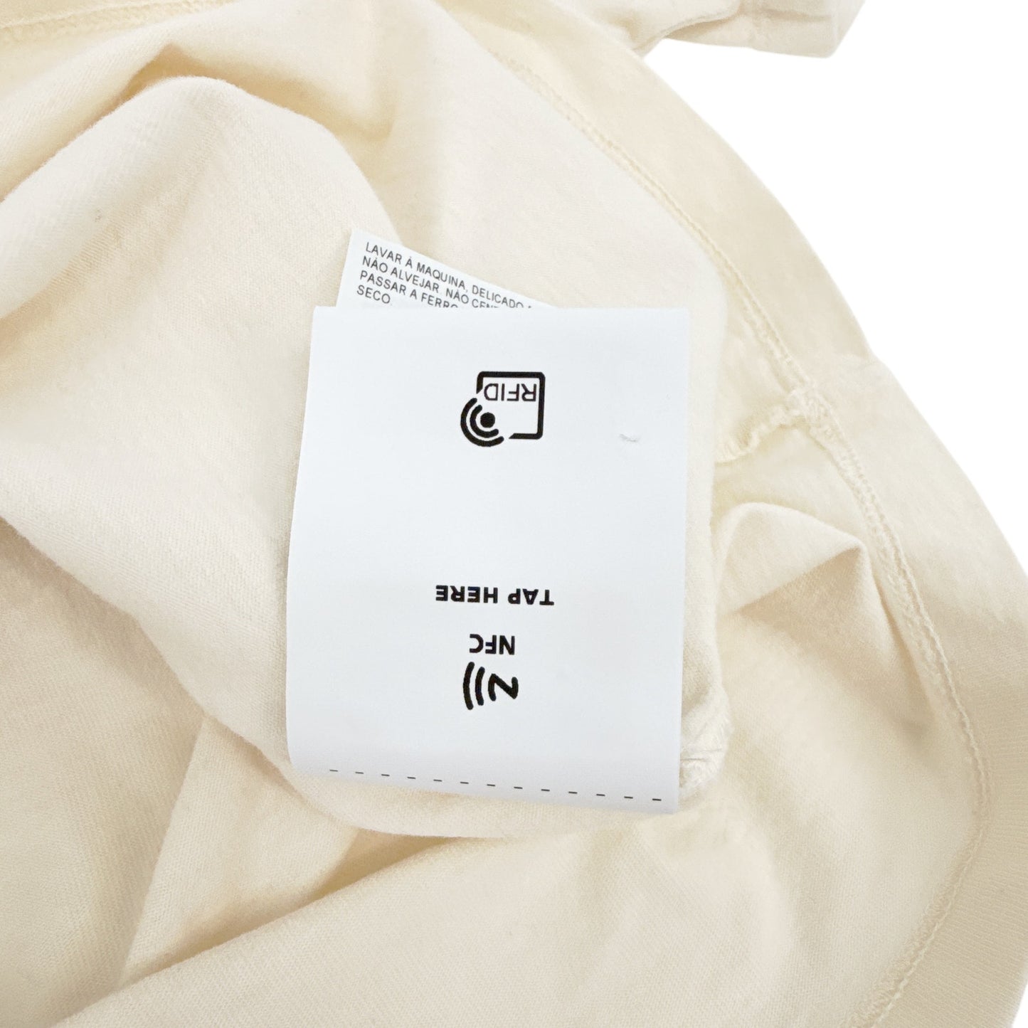 GOLDEN GOOSE Aged White Cotton Tee with Print & Embroidery M