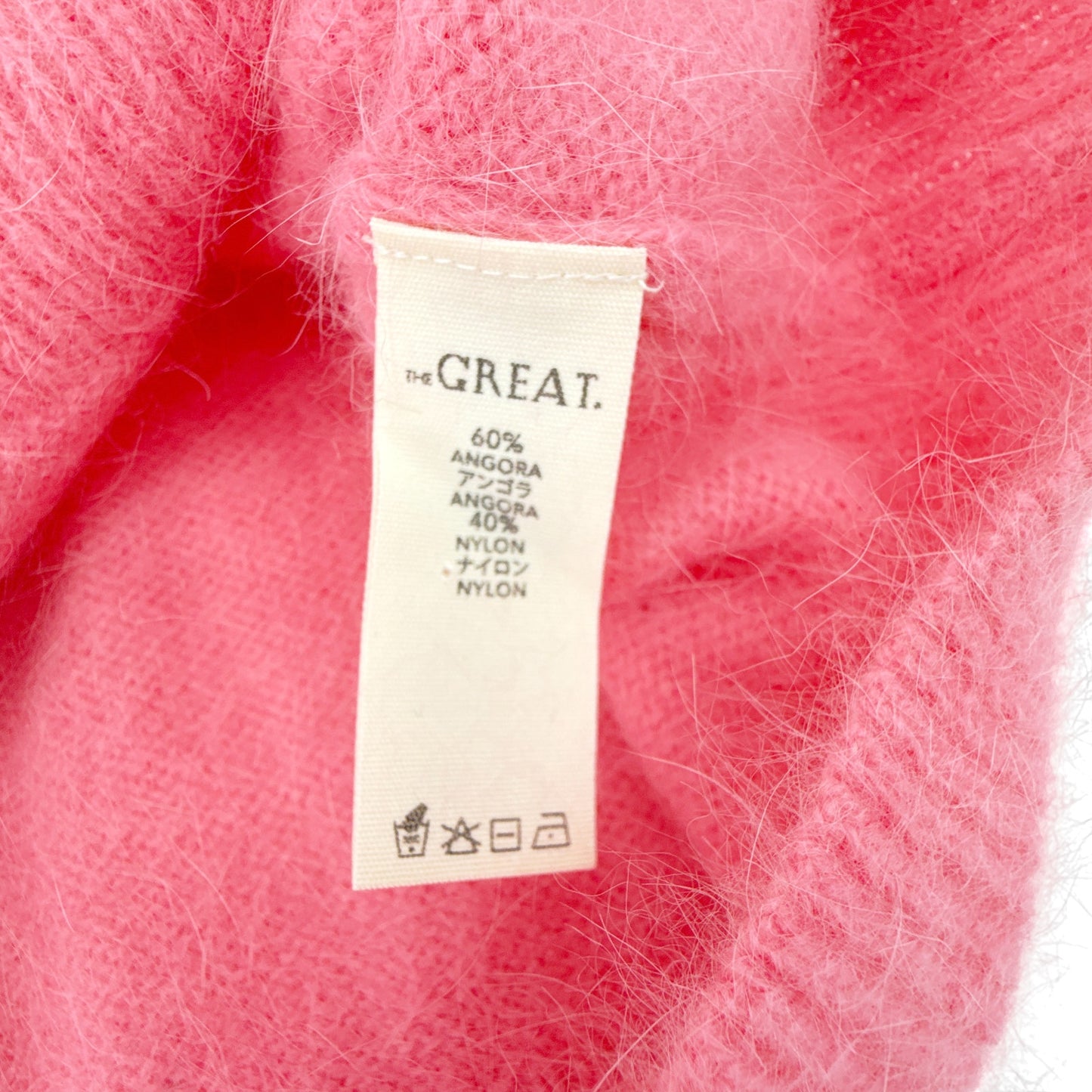 THE GREAT. The Fluffy Slouch Cardigan in Cherry Blossom 0|XS