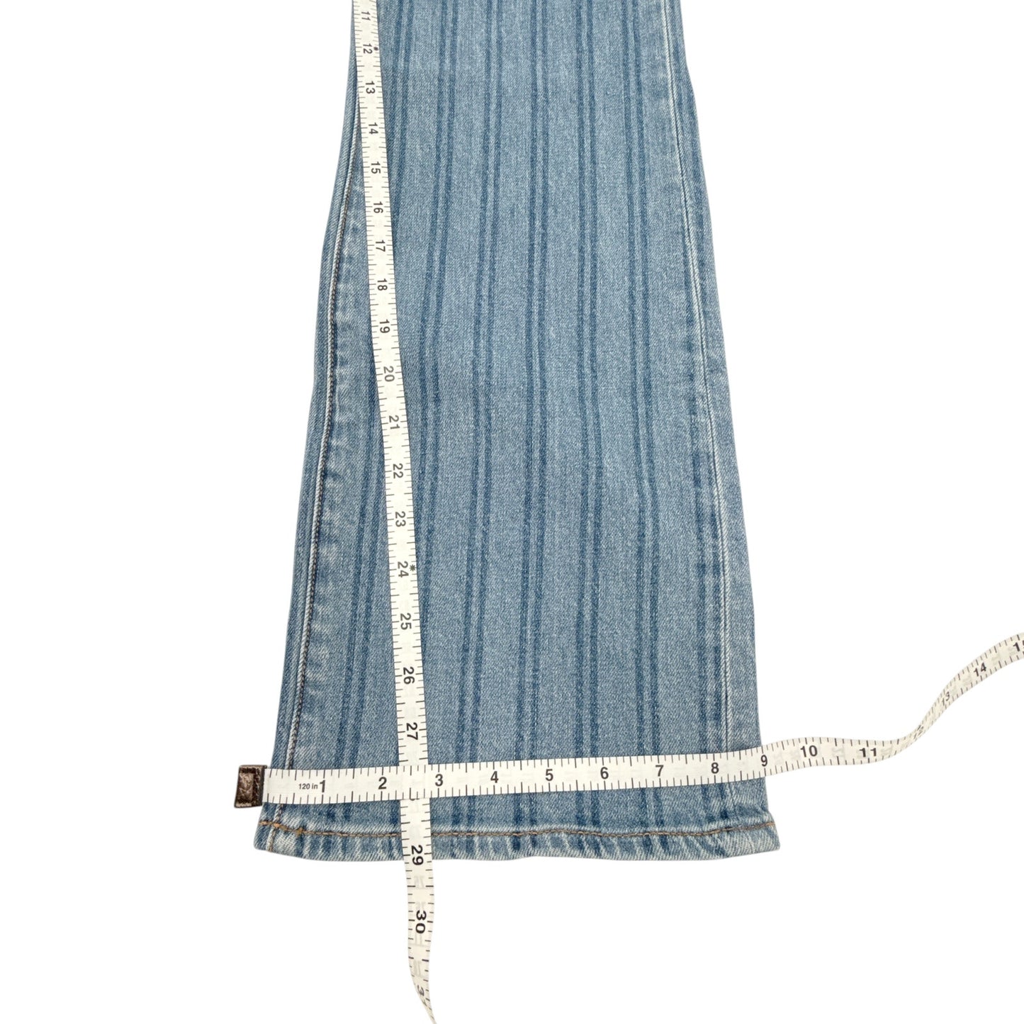 VERONICA BEARD Crosbie Striped Loafer Length Wide Leg Jean 24